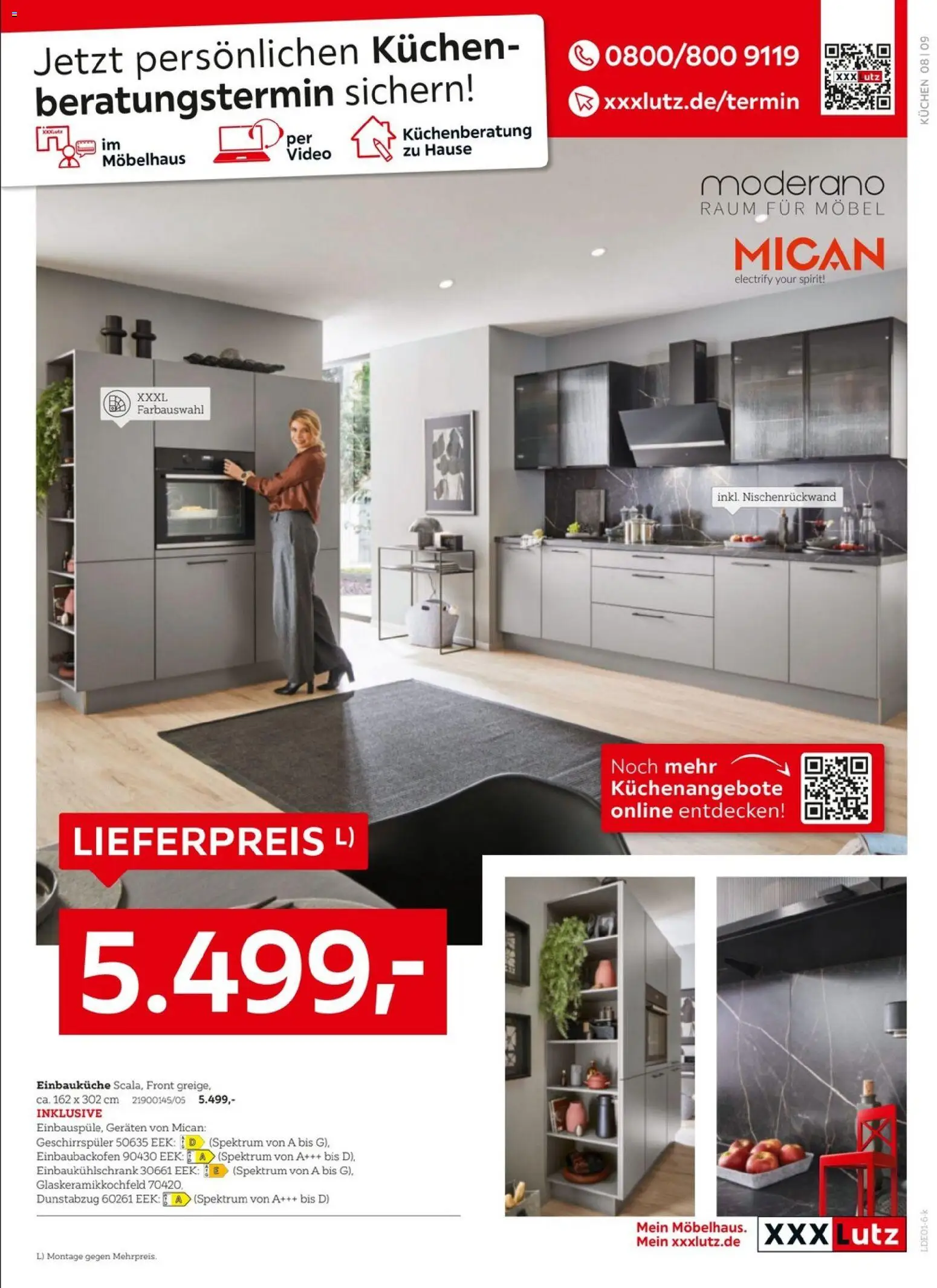 XXXL Lutz - Nr. 1 bei Küchen – gültig ab 04.01.2026 | Seite: 9 | Produkte: Geschirrspüler, Dunstabzug, Kuchen, Video
