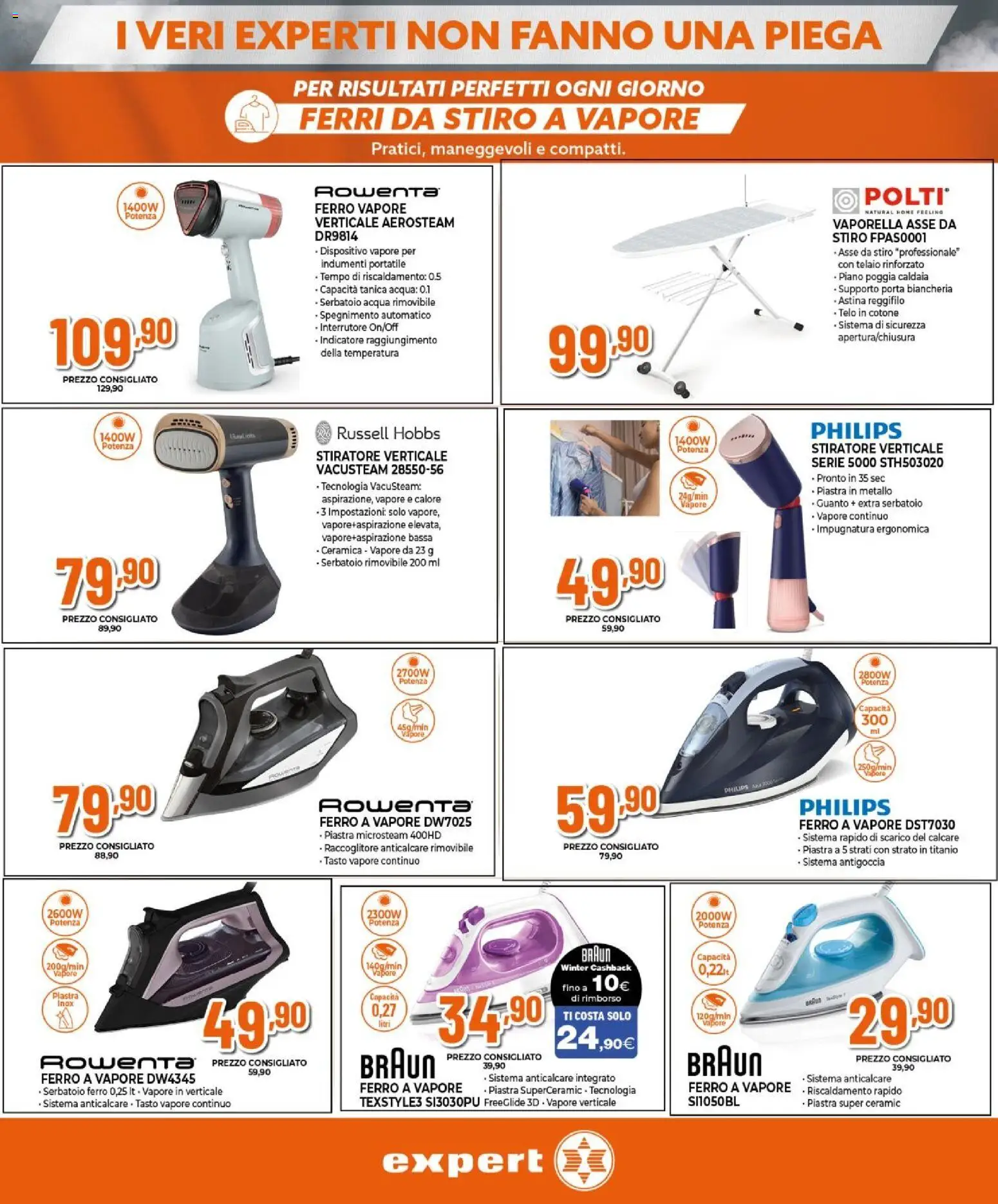 Volantino Expert del 27.12.2025 | Pagina: 11 | Prodotti: Stiratore verticale, Caldaia, Anticalcare, Acqua