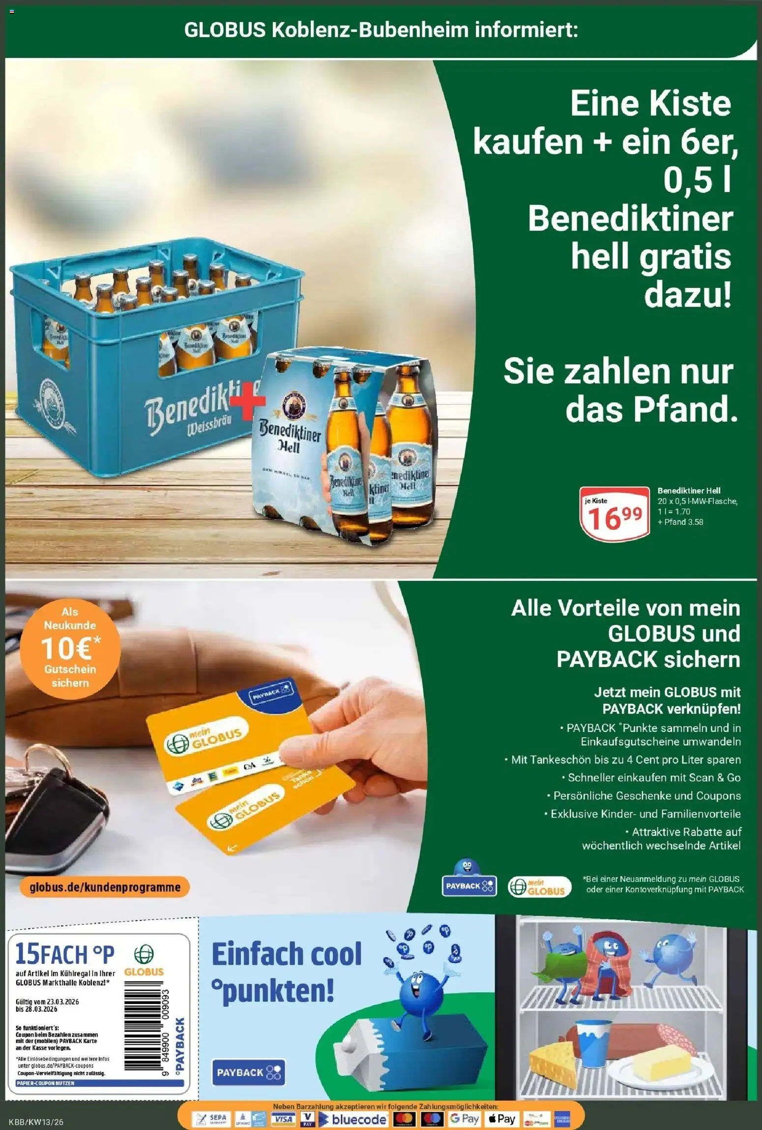 Globus prospekt Koblenz-Bubenheim	 – gültig ab 23.03.2026 | Seite: 4 | Produkte: Benediktiner hell