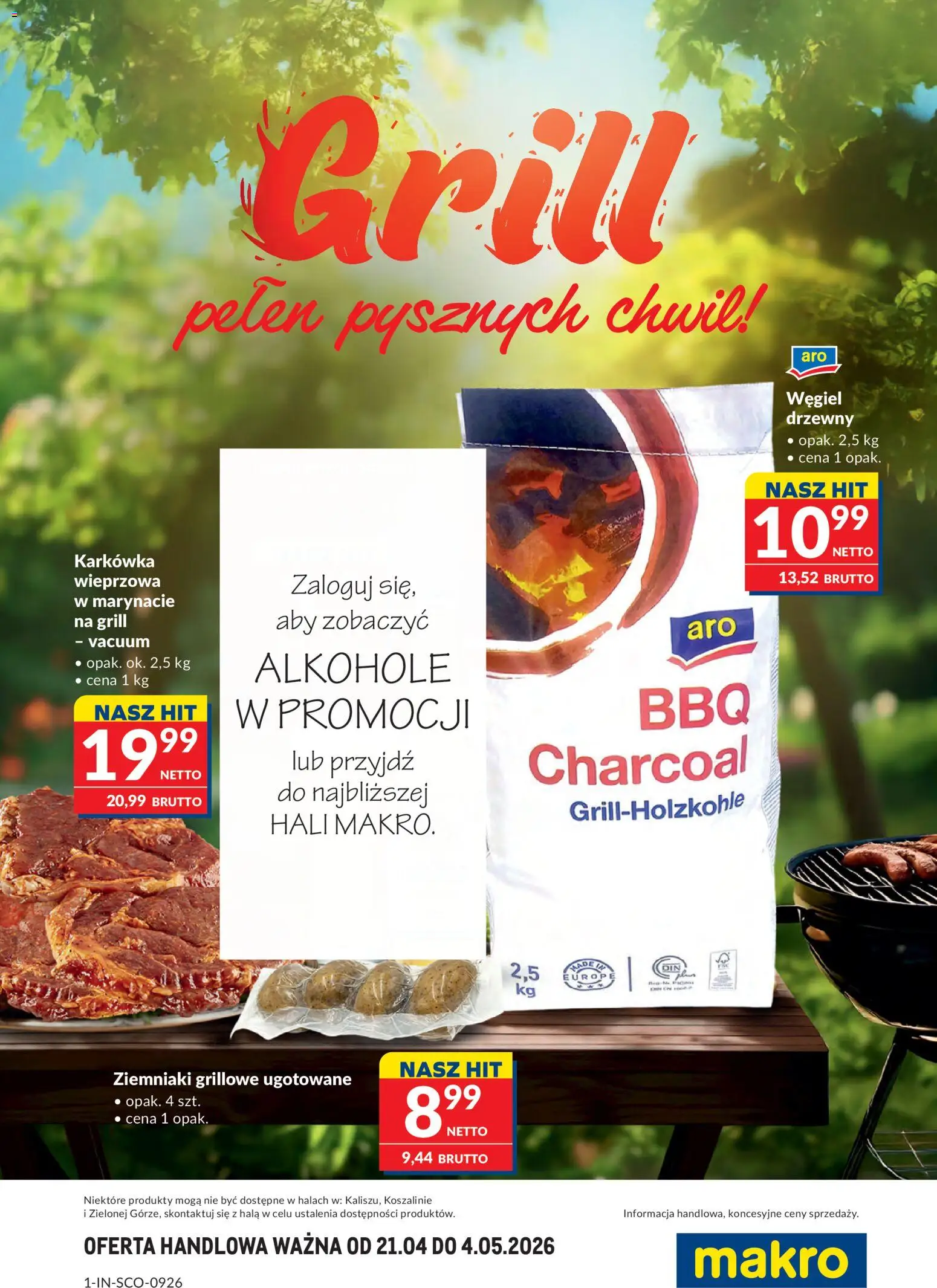 Makro gazetka - Grill-Ogród od 21.04.2026 | Strona: 1 | Produkty: Karkówka, Grill, Ziemniaki
