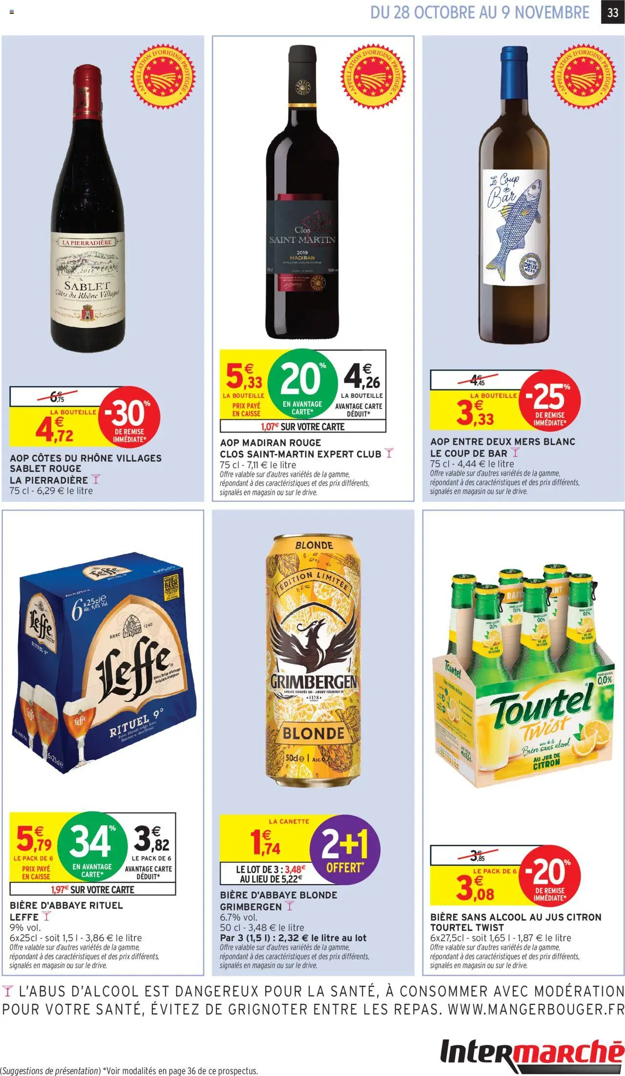 {H1} | Page: 21 | Produits: Alcool, Citron, Bière blonde, Jus