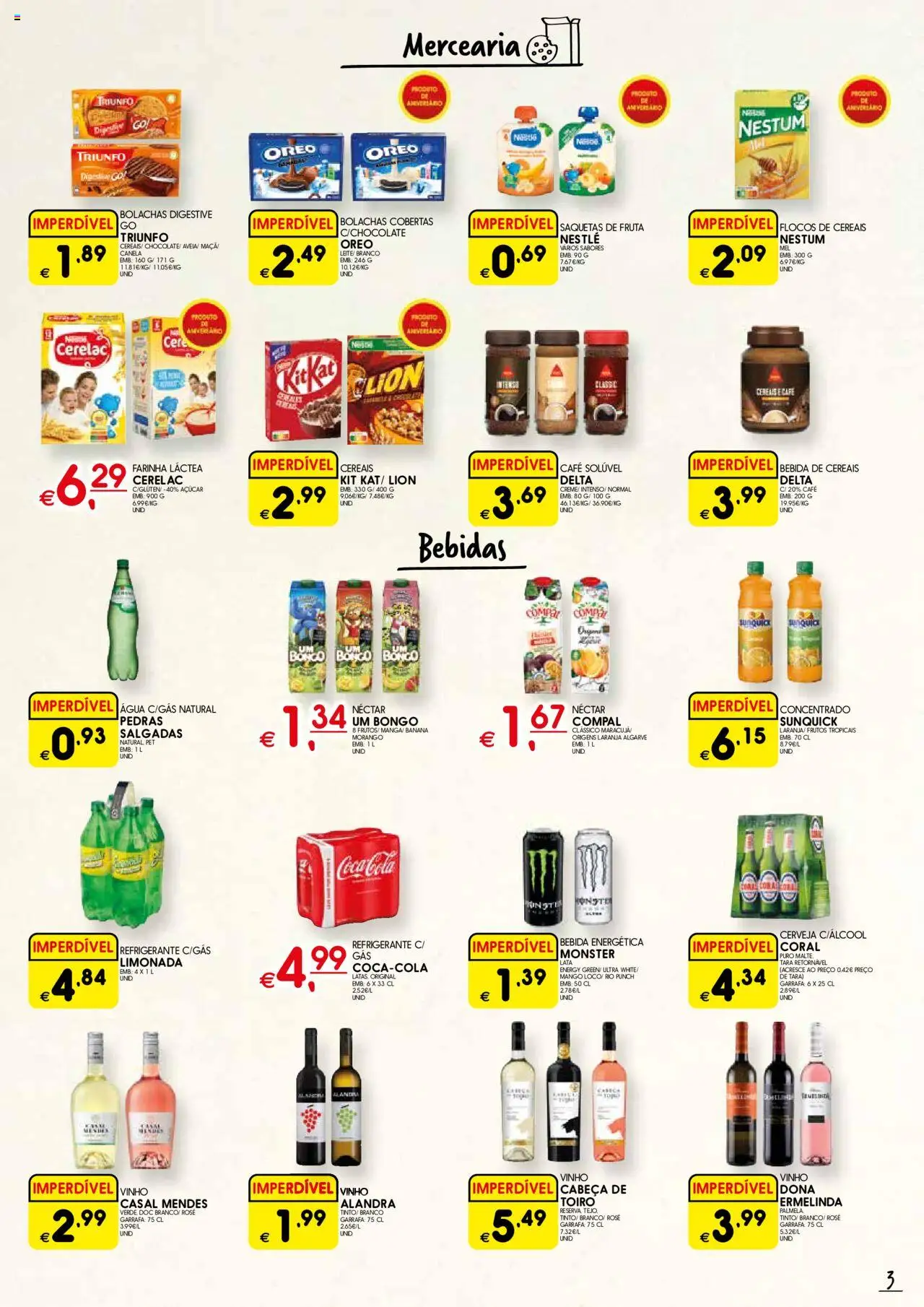Meu Super folheto Madeira │ válido de 09.10.2025 | Página: 3 | Produtos: Refrigerante, Bolachas, Cerveja, Bebida