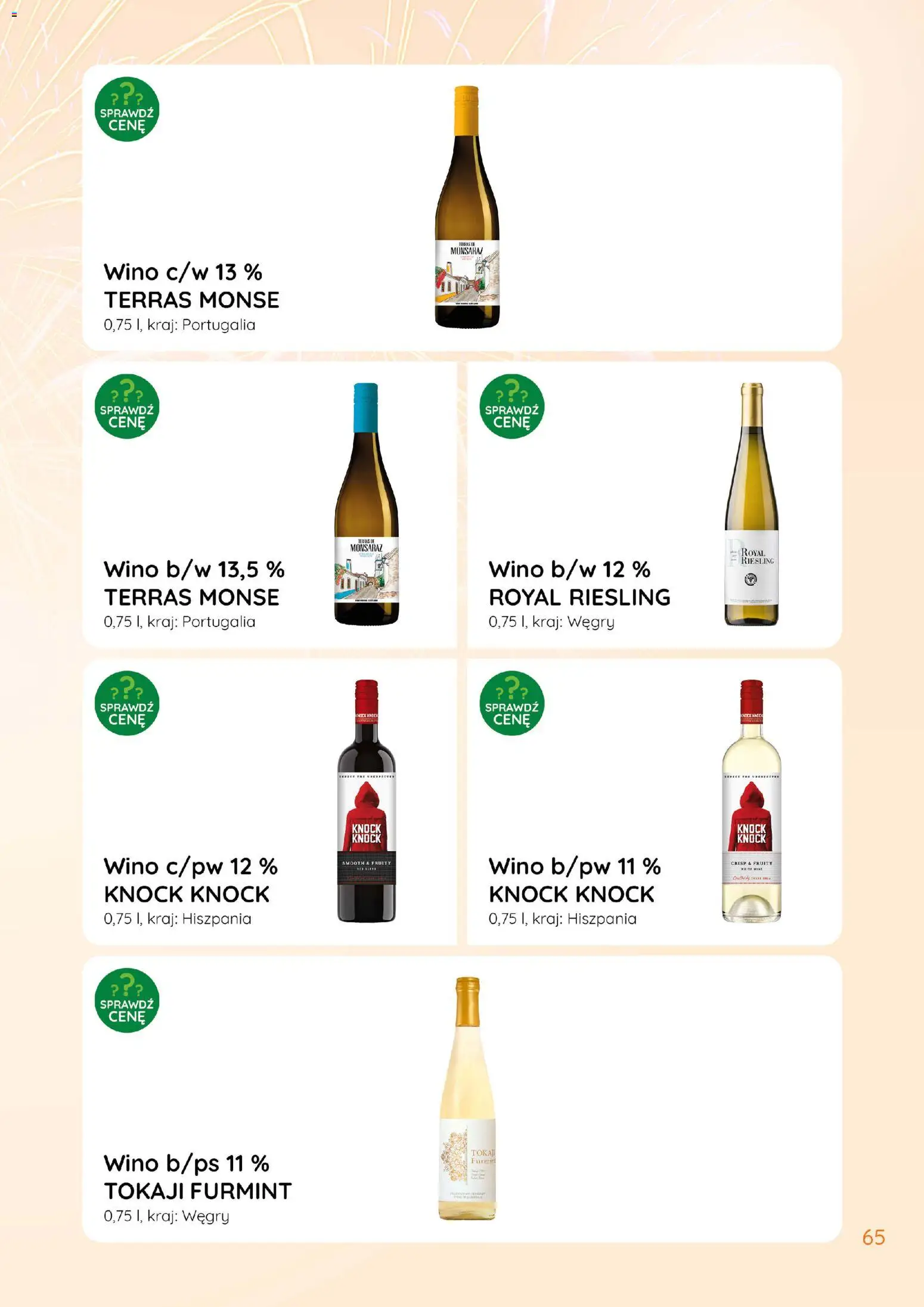 Eurocash Gazetka - Katalog Alkoholowy od 01.01.2026 | Strona: 65 | Produkty: Riesling, Wino
