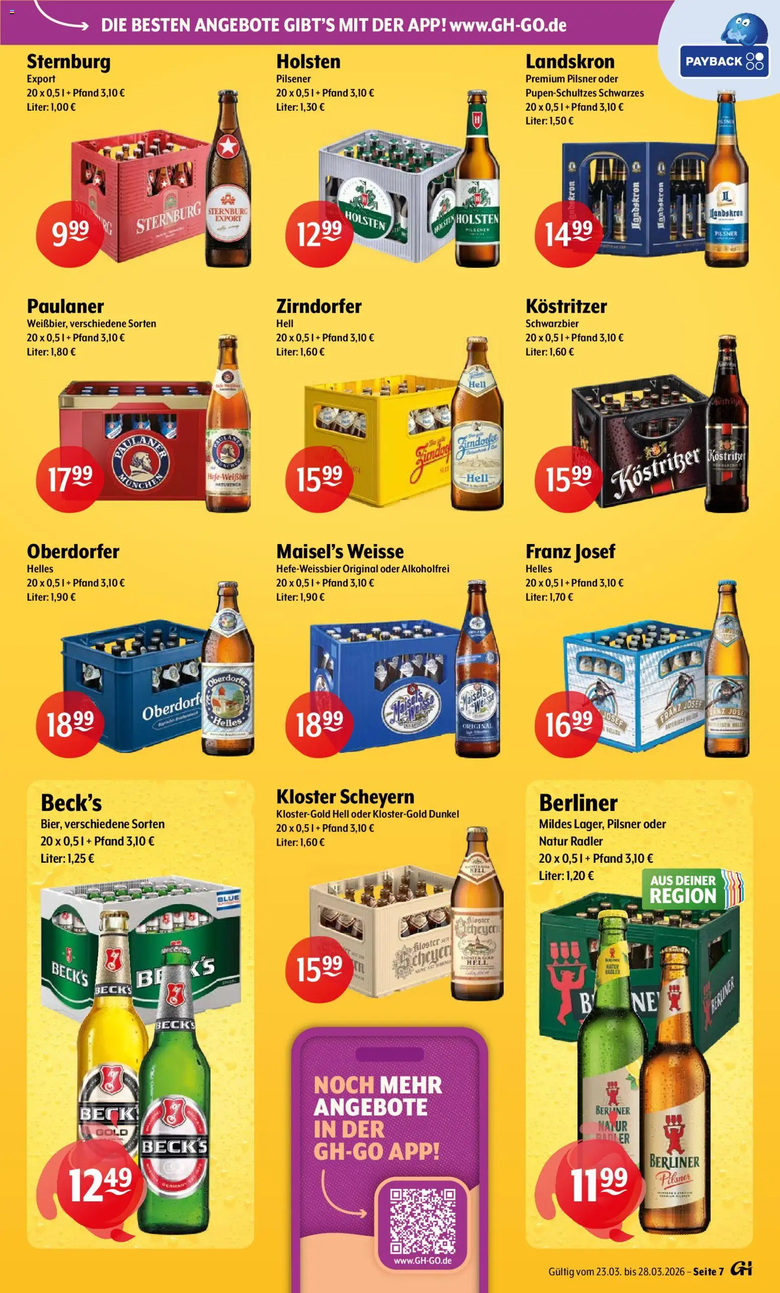 Trink und Spare Prospekt 	 – gültig ab 23.03.2026 | Seite: 7 | Produkte: Berliner, Radler, Paulaner, Berliner pilsner
