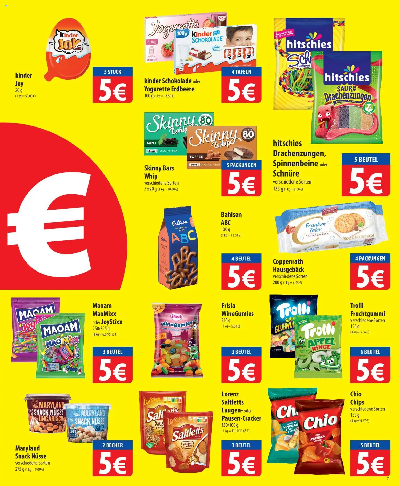 Famila Prospekt 	 – gültig ab 13.04.2026 | Seite: 7 | Produkte: Kinder schokolade, Paprika, Salz, Chips