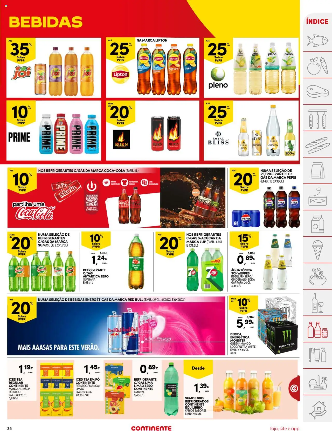 Continente folheto │ válido de 03.06.2025 | Página: 35 | Produtos: Refrigerante, Coca-cola, Bebida, Soda