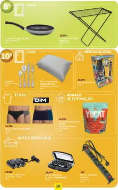 Pré-visualização Auchan - Preços Redondos válido de 06.04.2026 | Página: 10 | Produtos: Frigideira, Ferramentas, Tomada, Caixa