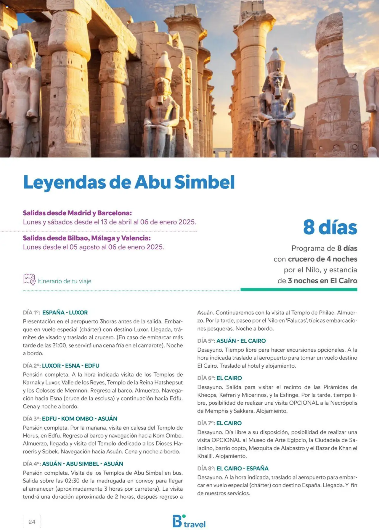 B the travel brand Egipto │ válido desde el 15.04.2024 | Página: 24 | Productos: Navegación