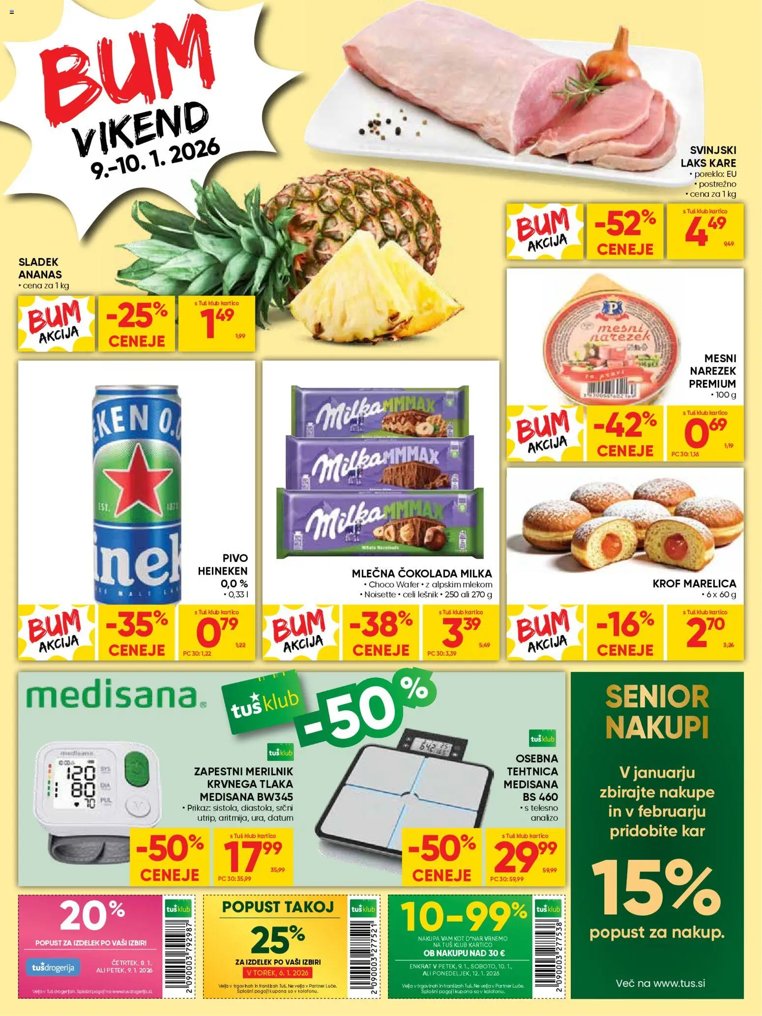 Novi Tuš katalog ponudbe – veljaven od 07.01.2026 | Stran: 16 | Izdelki: Falafel, Narezek, Cokolada, Pivo