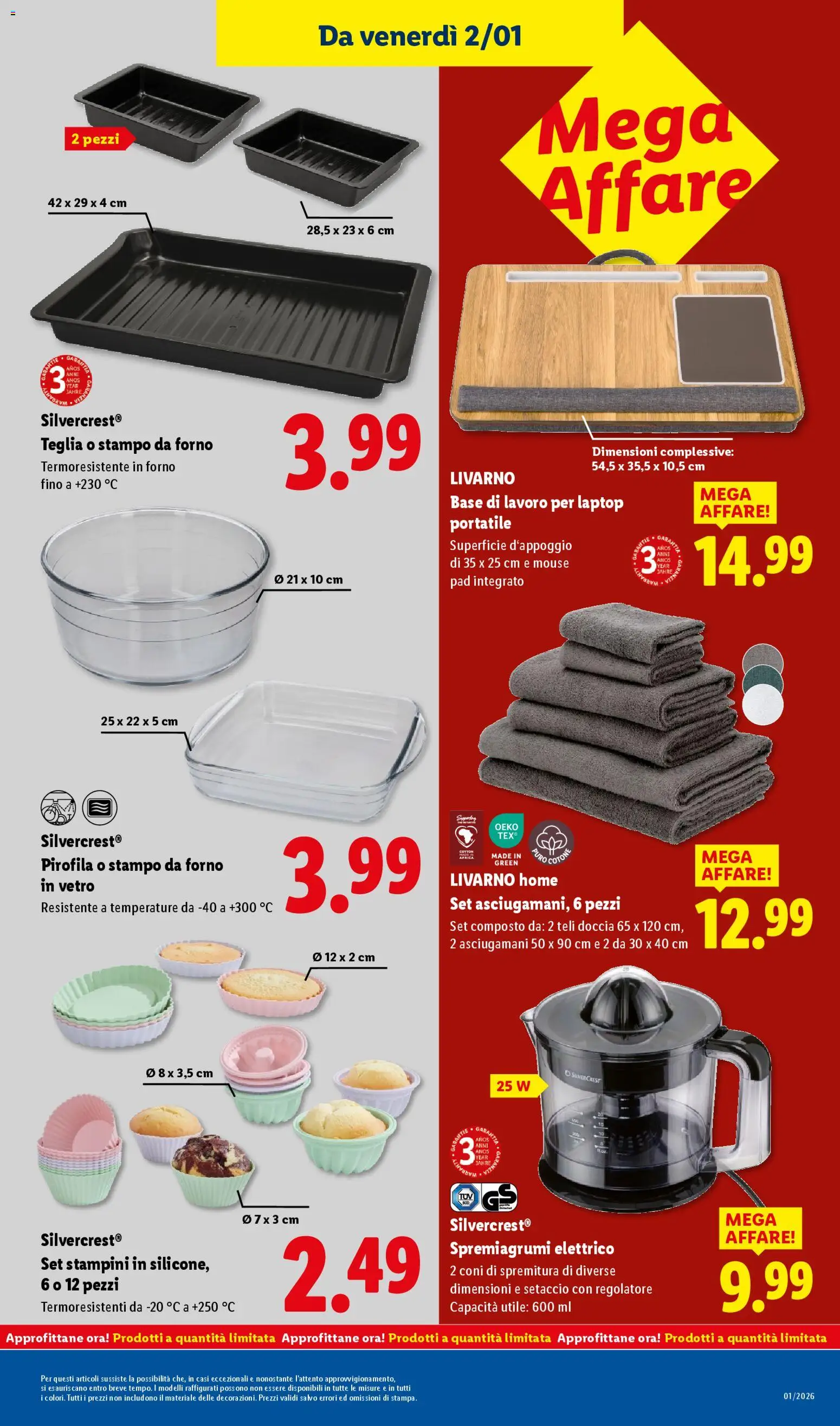 Volantino Lidl del 29.12.2025 | Pagina: 49 | Prodotti: Teglia, Mouse, Forno, Doccia