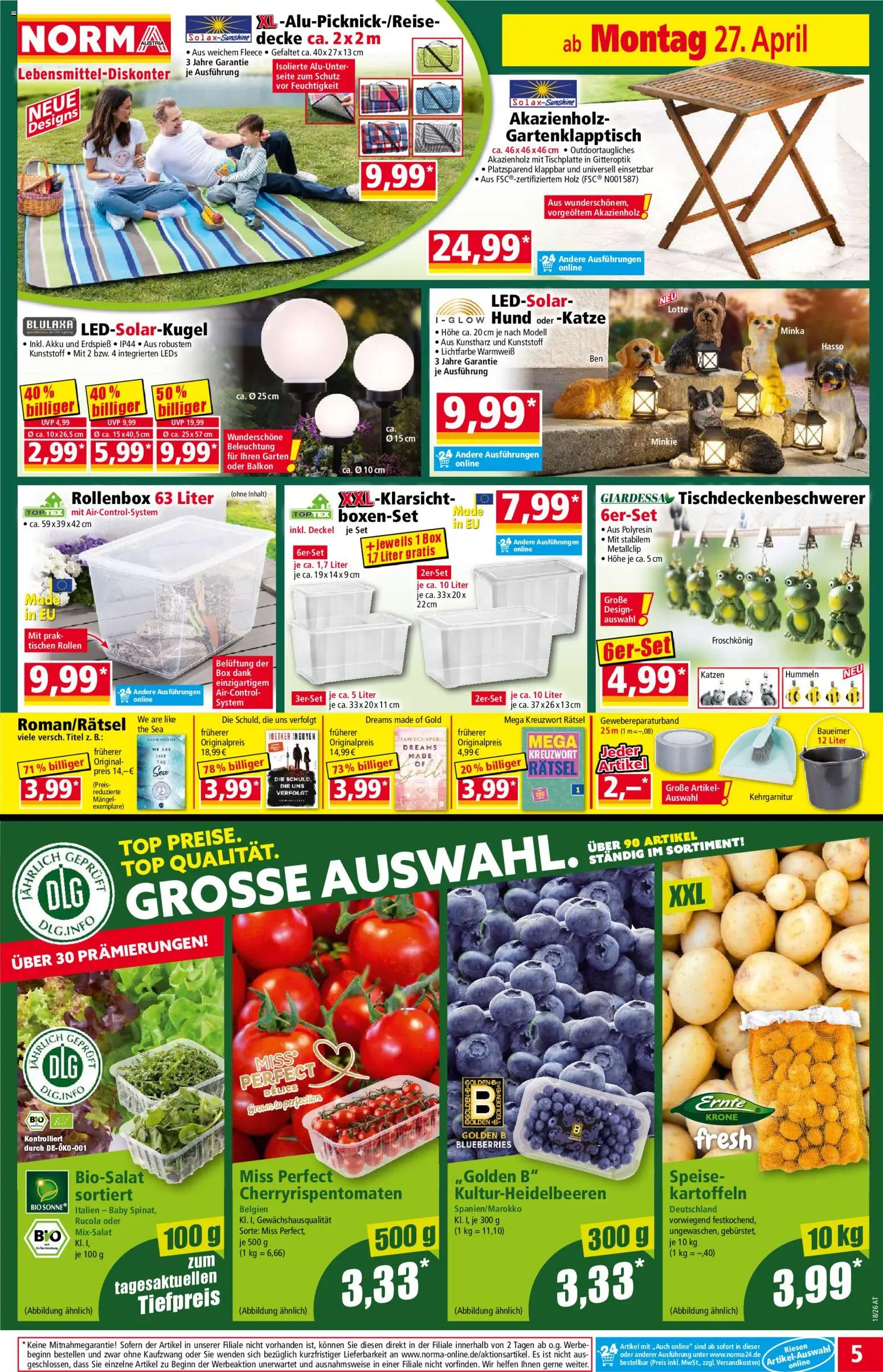 Norma Flugblatt gültig ab 27.04.2026 | Seite: 5 | Produkte: Kartoffeln, Decke, Box