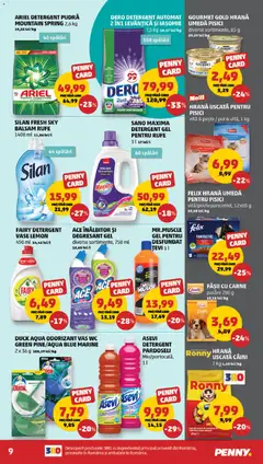 Ofertele PENNY valabile de la 18.03.2026 | Pagină: 9 | Produse: Kedi Ödül Oyuncakları, Hacıyatmaz Kedi Oyuncağı, Pudră, Detergent
