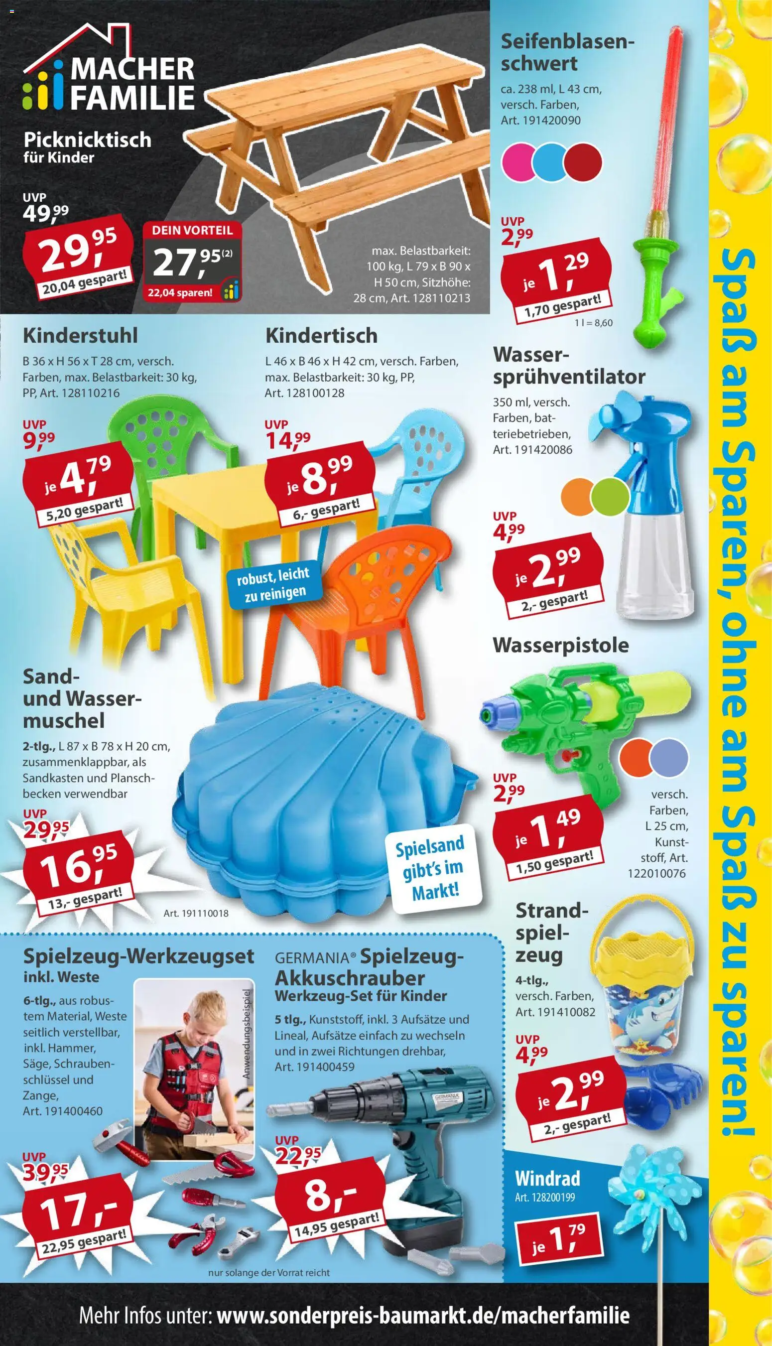 Sonderpreis Baumarkt Prospekt 	 – gültig ab 02.05.2026 | Seite: 11 | Produkte: Spiel, Akkuschrauber, Wasser, Weste
