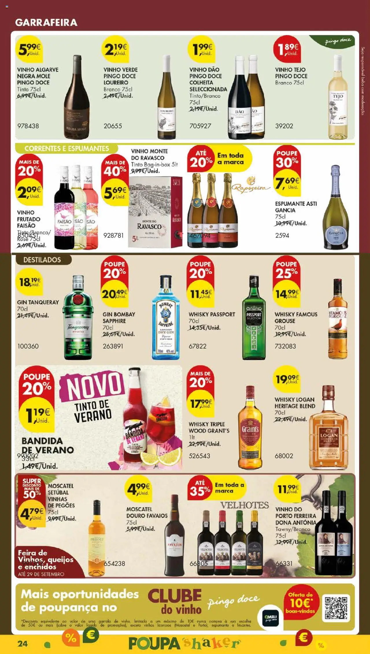 Pingo Doce folheto │ válido de 16.09.2025 | Página: 28 | Produtos: Whisky, Espumante, Vinho, Gin