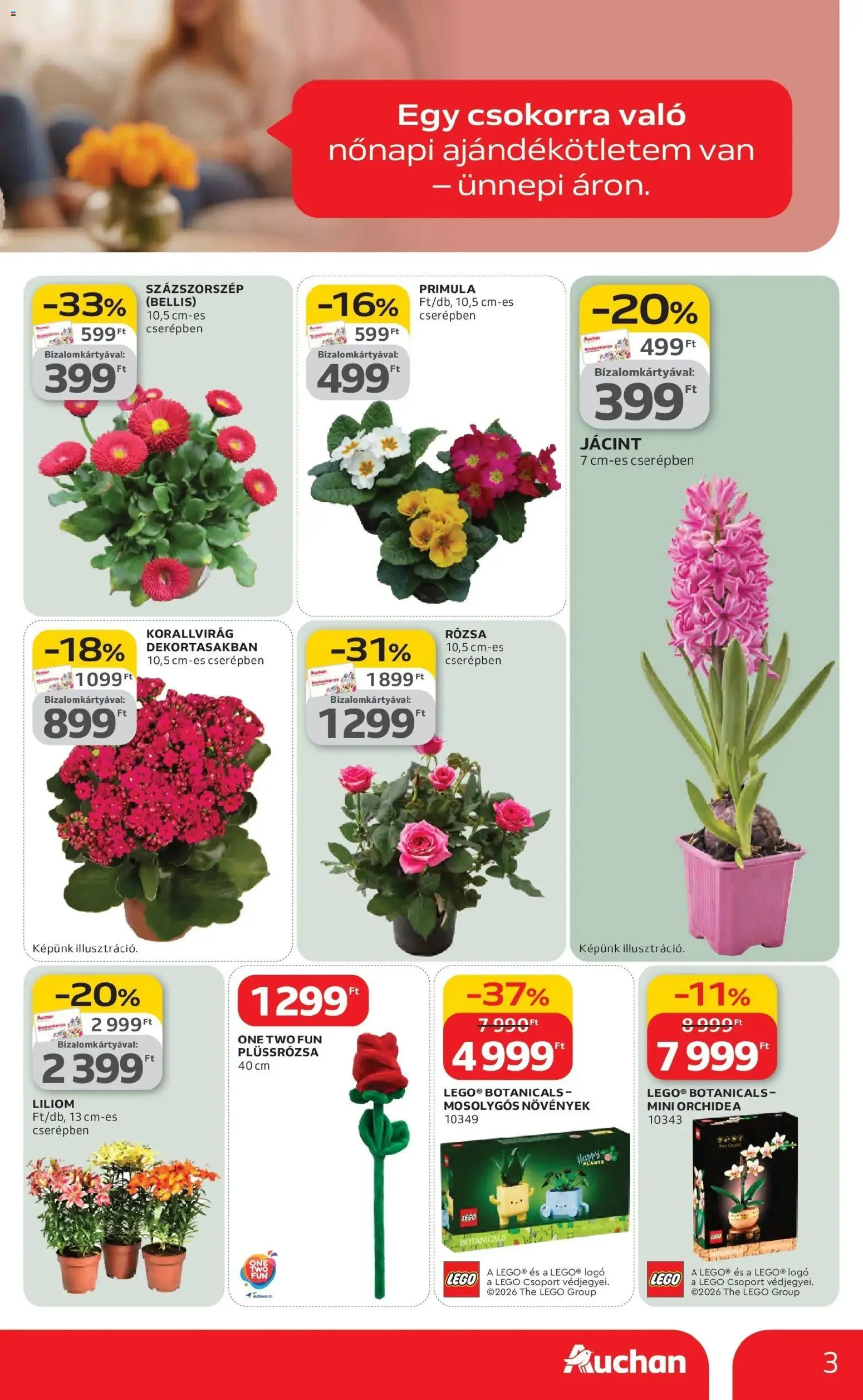 Auchan akciós ujság - amely érvényes a következő dátumtól: 26.02.2026 | Oldal: 3 | Termékek: Orchidea