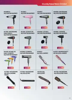 16.03.2026 tarihinden itibaren geçerli olan Arçelik kataloğu önizlemesi | Sayfa: 105 | Ürünler: Saç kurutma makinesi, Saç düzleştirici, Kurutma makinesi, Kablo