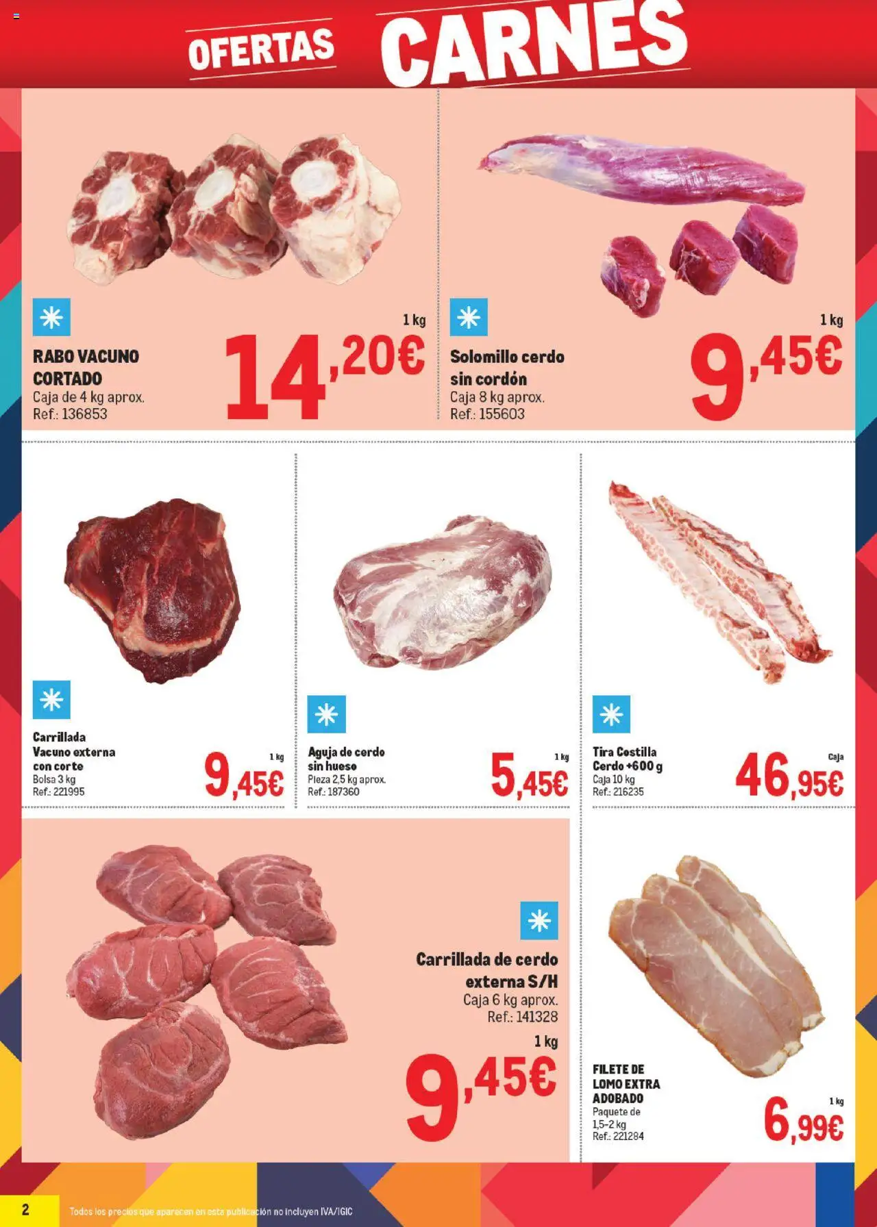 Makro - Precios Canarias │ válido desde el 06.10.2025 | Página: 2 | Productos: Cerdo, Bolsa, Filete, Caja