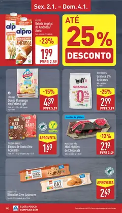 Pré-visualização Aldi folheto válido de 29.12.2025 | Página: 24 | Produtos: Aveia, Granola, Cálcio, Biscoitos
