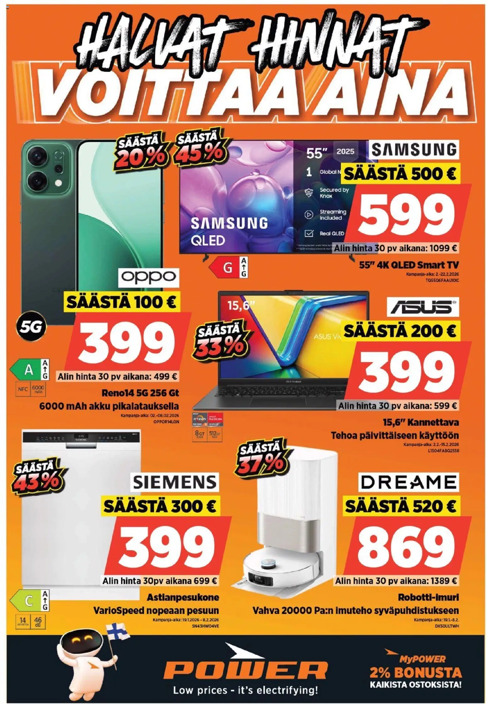 Power - POWER HINTAAN Viikon mainoslehti – voimassa 02.02.2026 alkaen | Sivu: 1