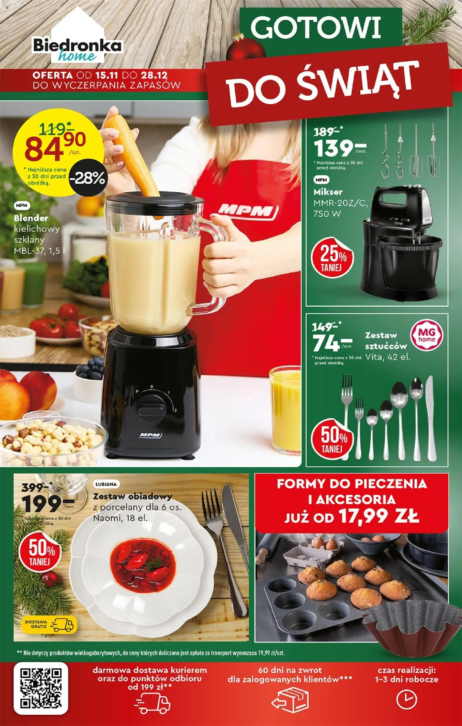 Biedronka Black Friday od 15.11.2025 | Strona: 42 | Produkty: Mikser, Blender, Blender kielichowy, Zestaw obiadowy