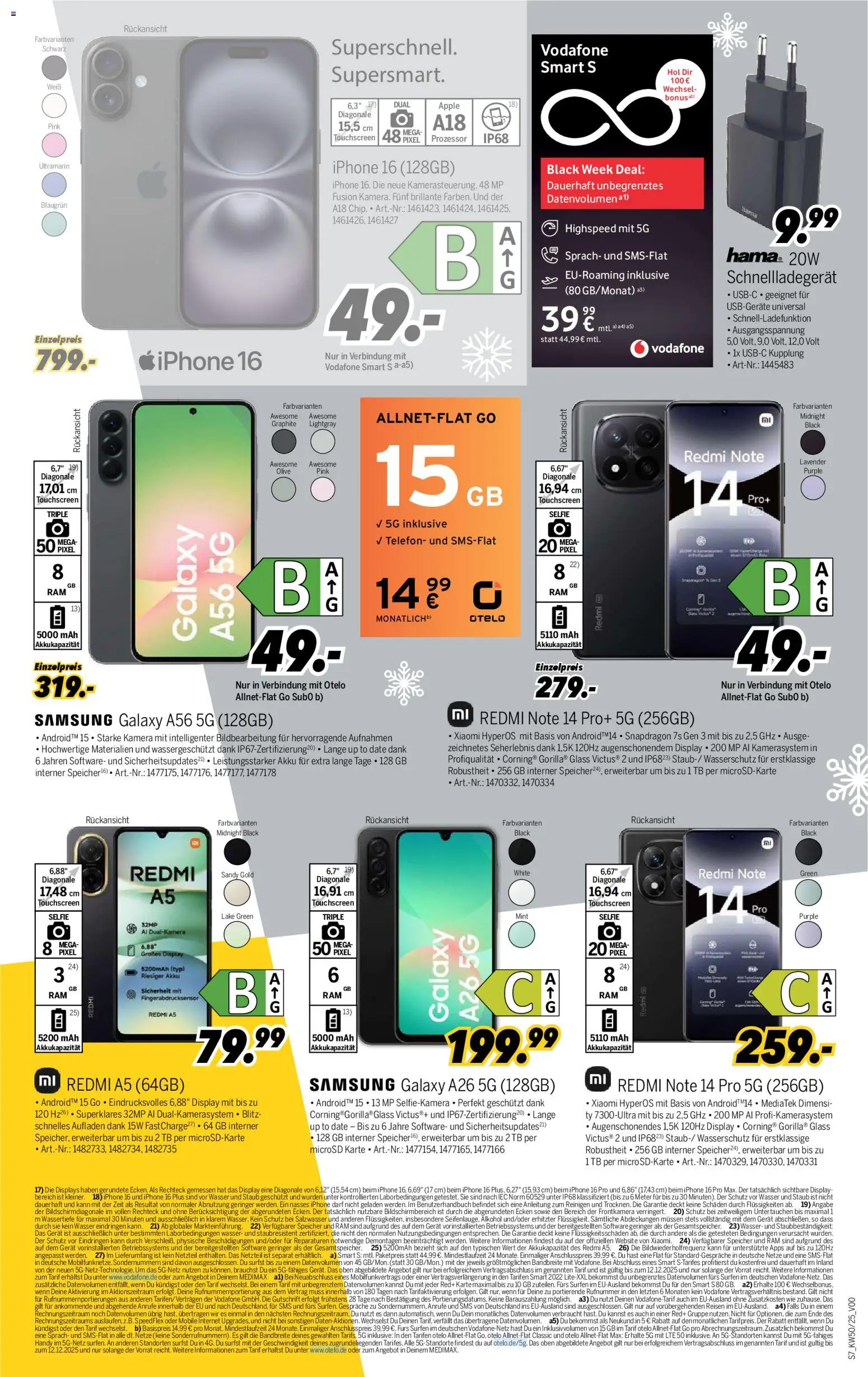 Medimax Prospekt 	 – gültig ab 06.12.2025 | Seite: 7 | Produkte: Samsung, Apple, Netzteil, Telefon