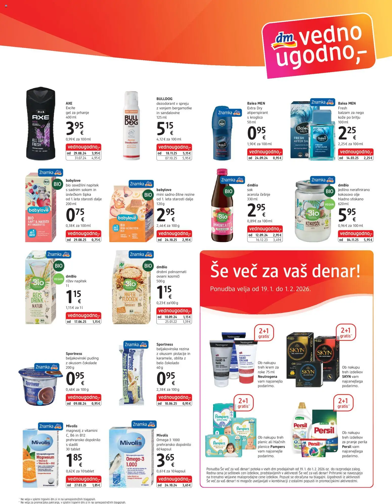Novi DM Drogerie Markt katalog ponudbe – veljaven od 19.01.2026 | Stran: 3 | Izdelki: Gel za prhanje, Puding, Pistacije, Deodorant