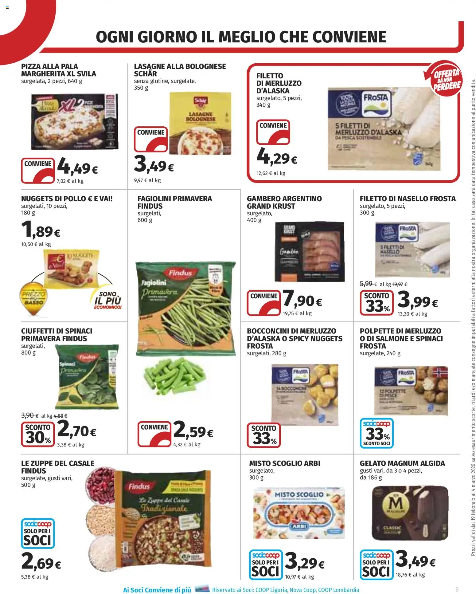 Volantino COOP del 19.02.2026 | Pagina: 9 | Prodotti: Salmone, Pesca, Nasello, Polpette