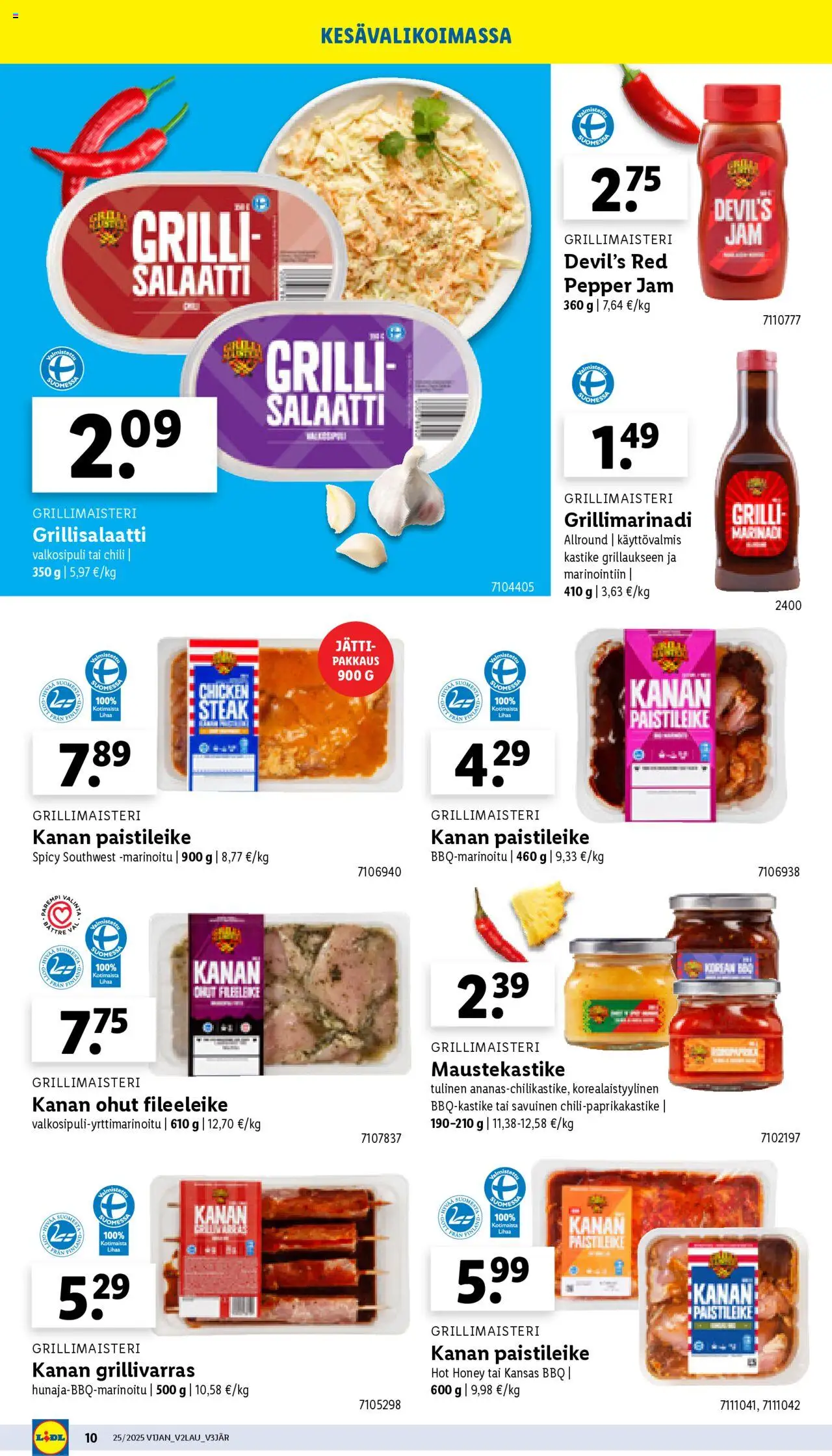  | Sivu: 12 | Tuotteet: Grilli, Bbq-kastike, Chili, Salaatti