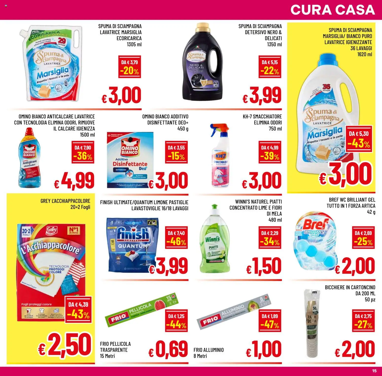 Volantino A&O del 29.04.2026 | Pagina: 15 | Prodotti: Smacchiatore, Anticalcare, Lavatrice, Alluminio