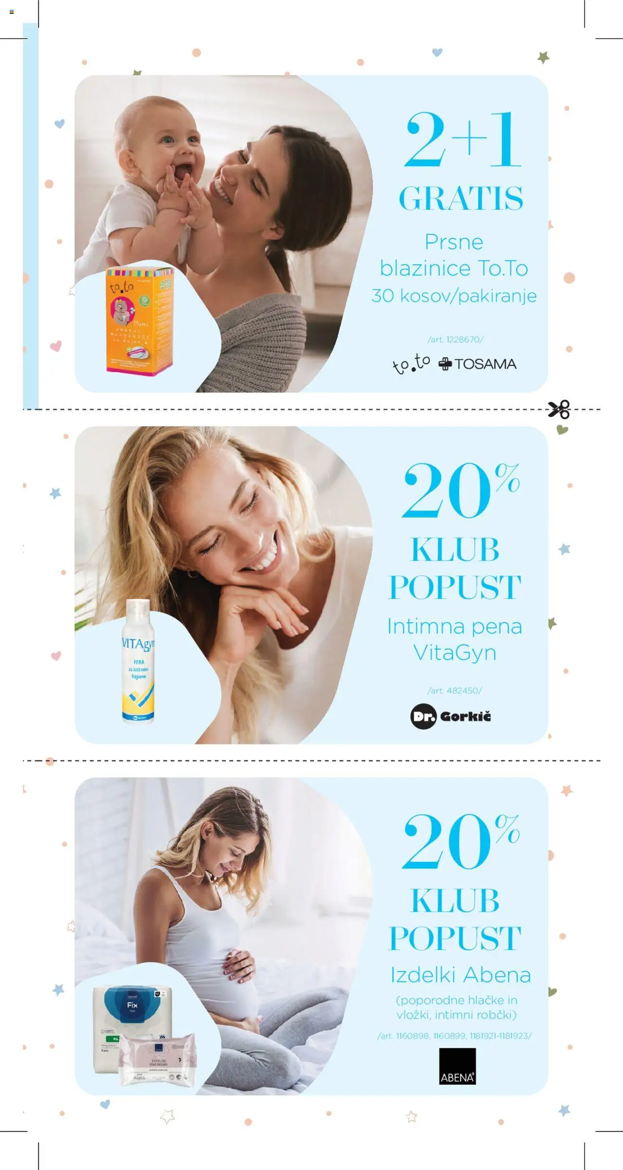 Baby center katalog nosečka │ velja od 01.07.2025 | Stran: 9 | Izdelki: Robčki