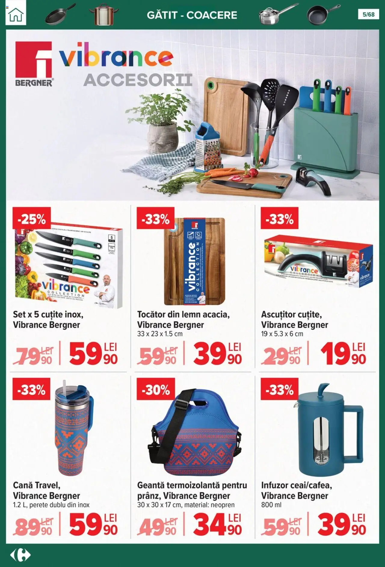 Noul catalog Carrefour – valabil de la 24.09.2025 | Pagină: 5 | Produse: Geantă, Tocător