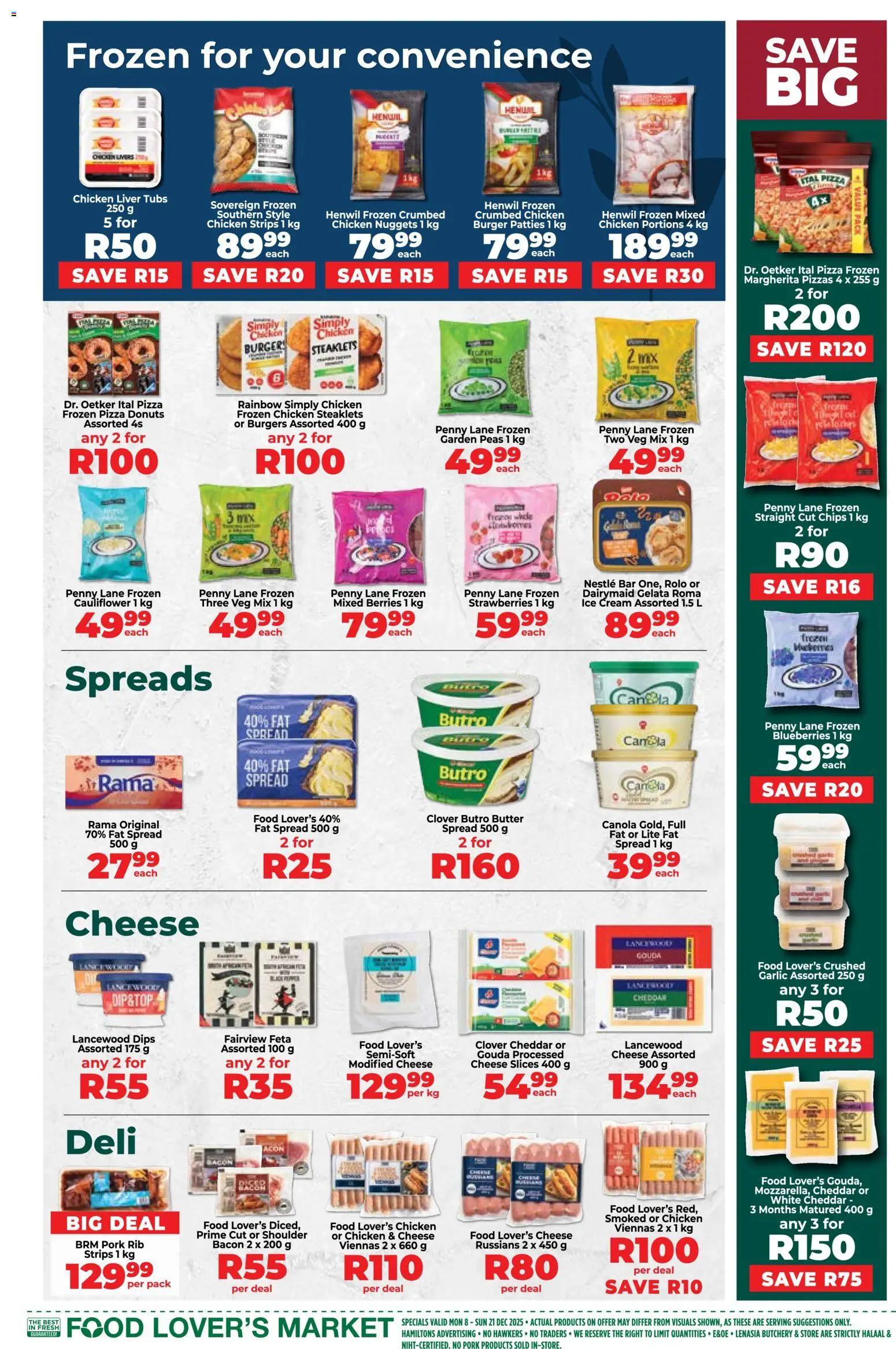 New Food Lover's Market catalogue – valid from 08.12.2025 | Page: 11 | Products: Pizza, Chicken, Strawberries, Ice cream