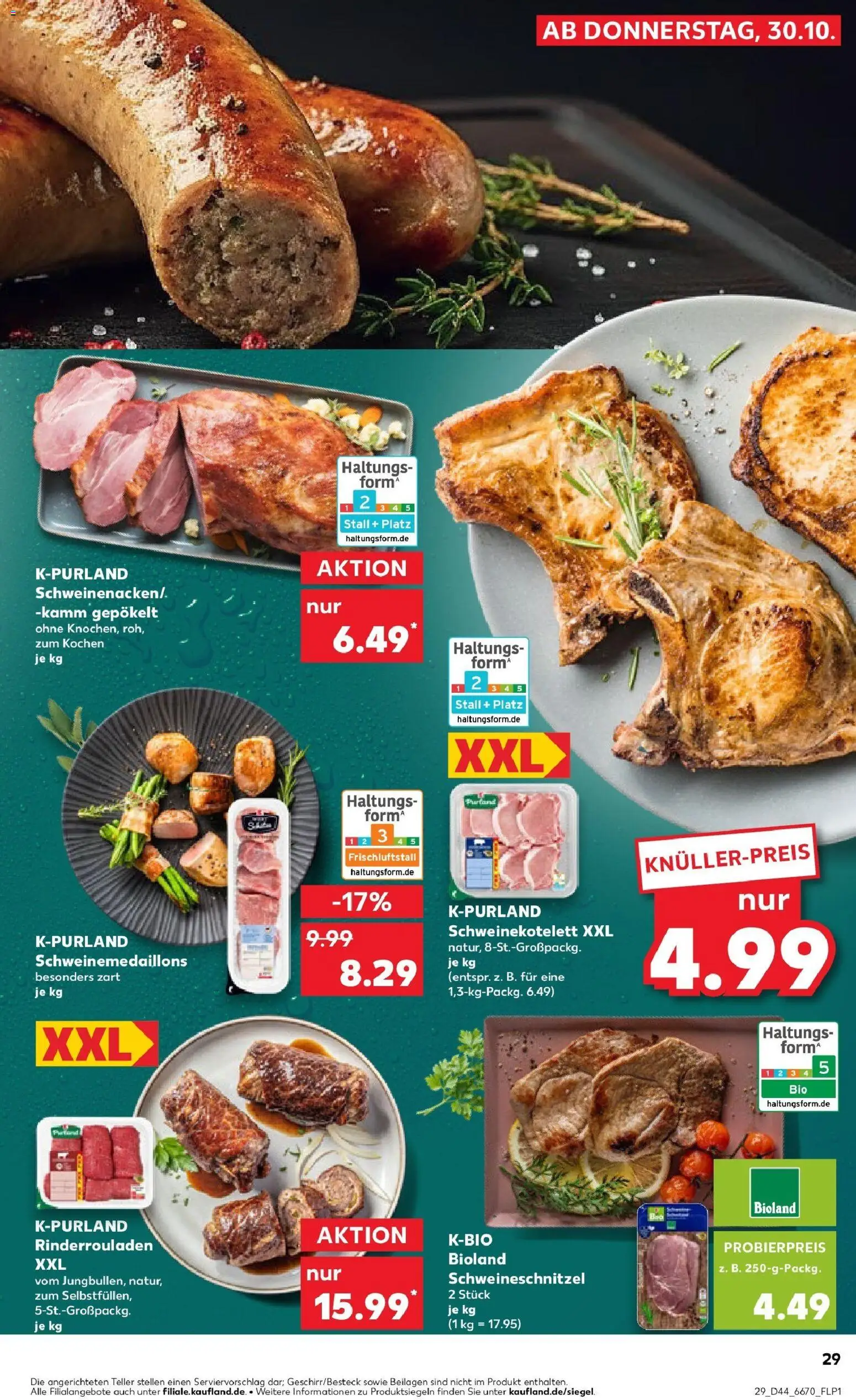 Kaufland prospekt Herten	 – gültig ab 30.10.2025 | Seite: 29 | Produkte: Rinderrouladen