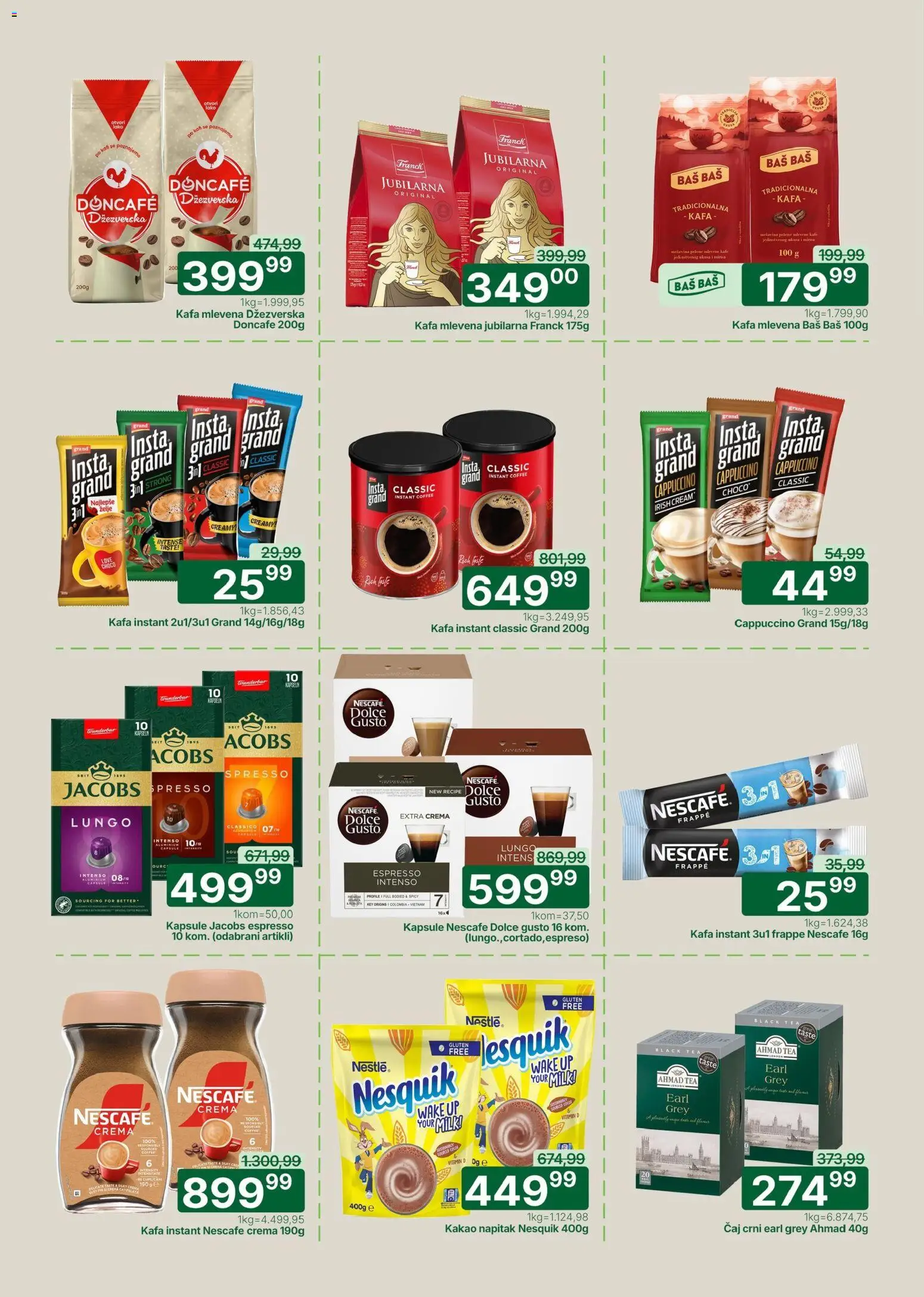Univerexport katalog - važi od 13.04.2026 | Strana: 16 | Proizvode: Kapsule, Doncafe, Kafa, Nesquik