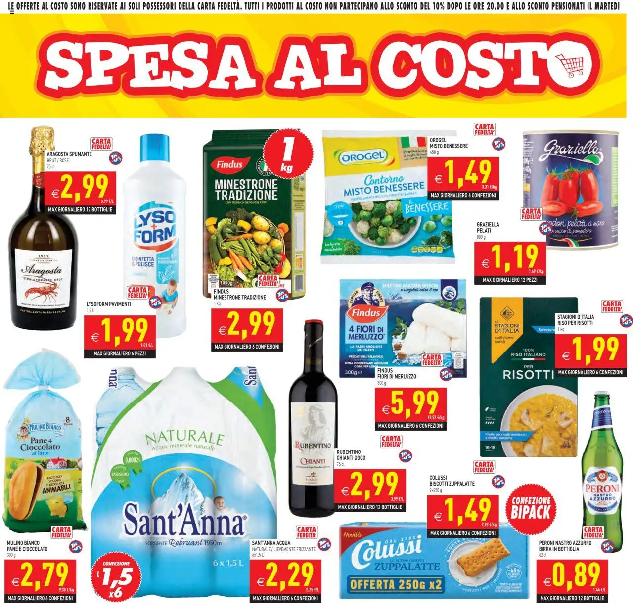 Volantino PIM Supermercati del 17.09.2025 | Pagina: 3 | Prodotti: Merluzzo, Biscotti, Basilico, Bottiglia