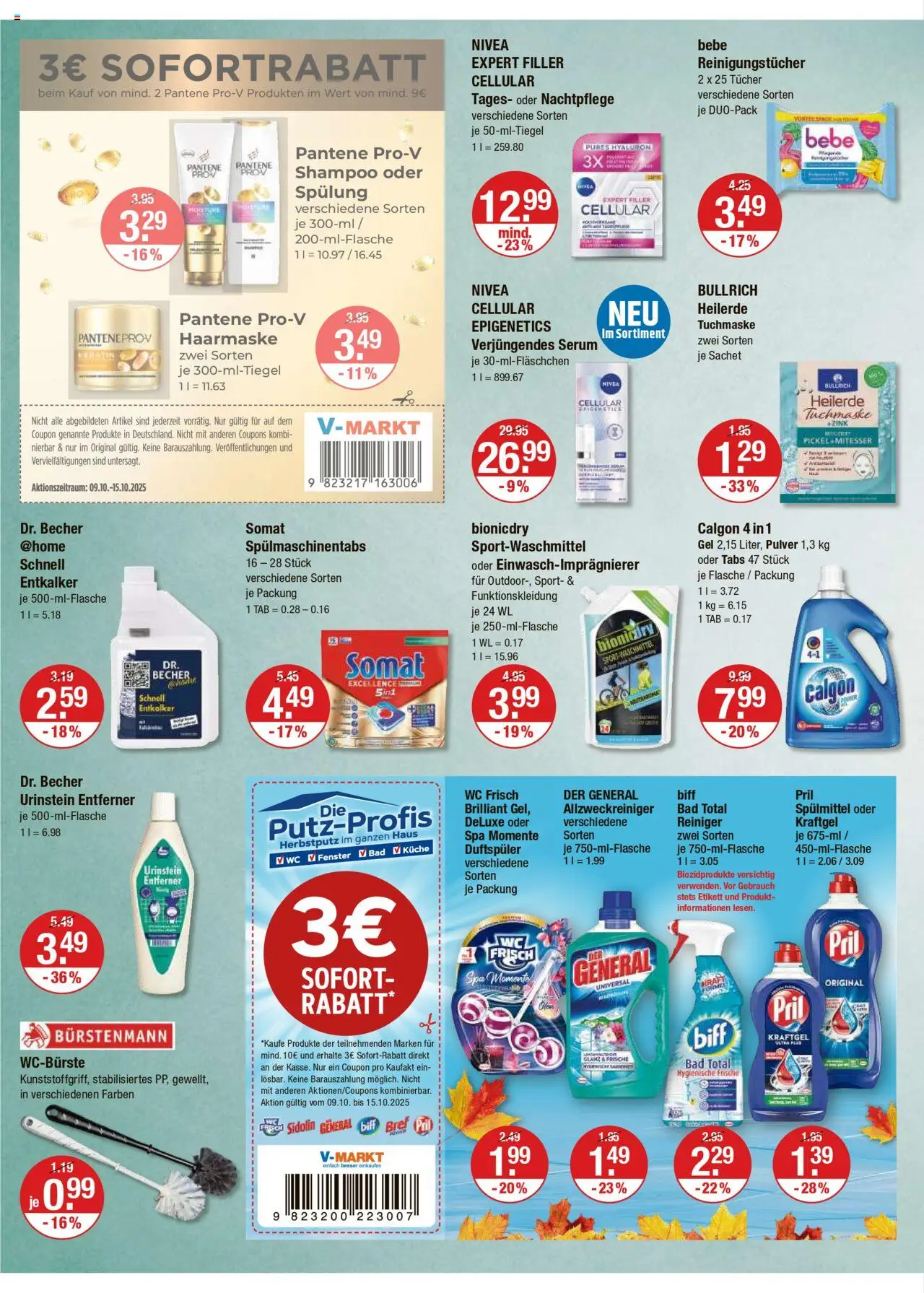 V-Markt - Schwaben / Oberbayern – gültig ab 09.10.2025 | Seite: 10 | Produkte: Bad, Küche, Spülmaschinentabs, Pril