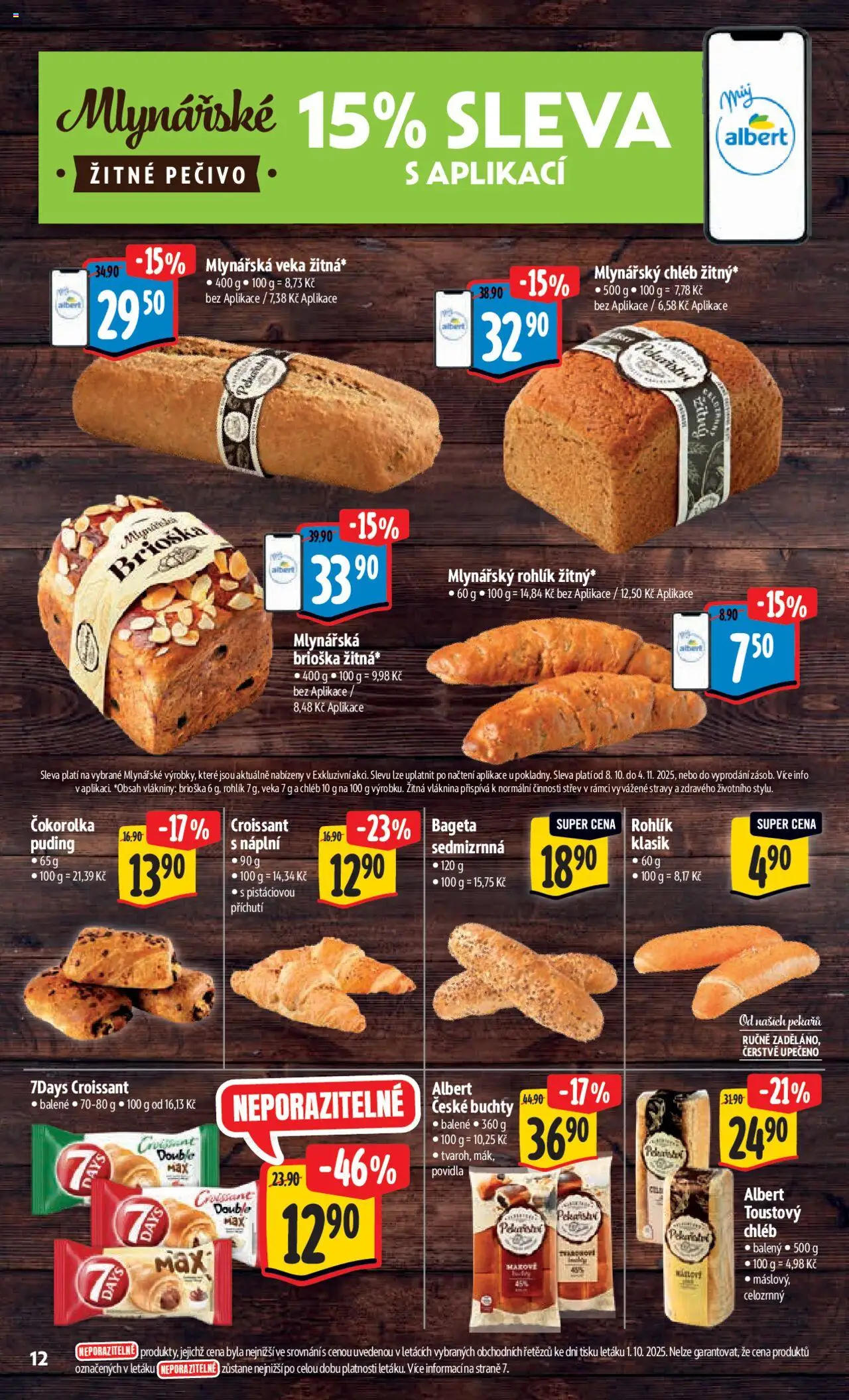 Albert leták - Hypermarket od 08.10.2025 | Strana: 20 | Produkty: Chléb, Povidla, Pečivo, Mlynářský chléb