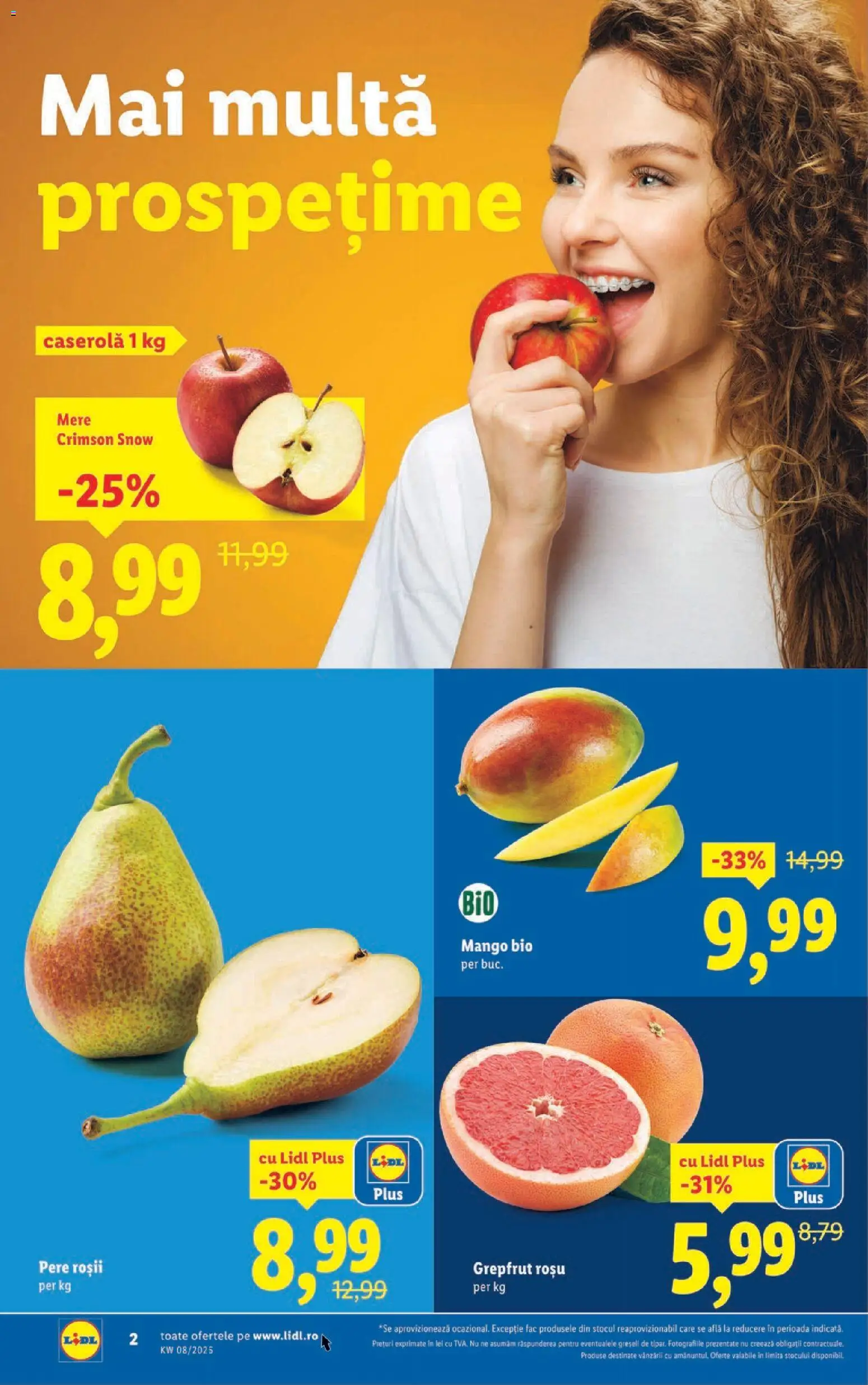 Noul catalog Lidl – valabil de la 16.02.2026 | Pagină: 2 | Produse: Şerit ödül, Mere, Grepfrut, Mango
