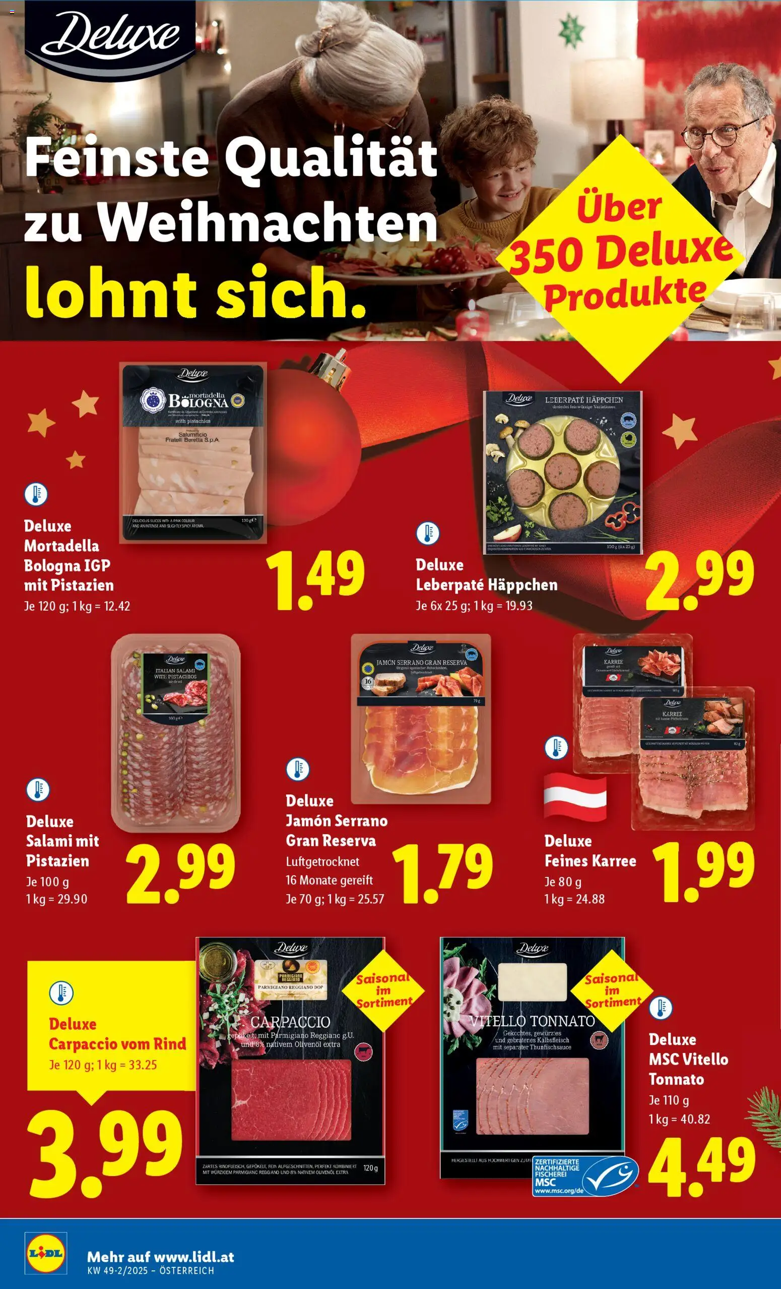 Lidl Flugblatt - Altenmarkt im Pongau, St. Johann im Pongau, Zell am See gültig ab 04.12.2025 | Seite: 12 | Produkte: Salami