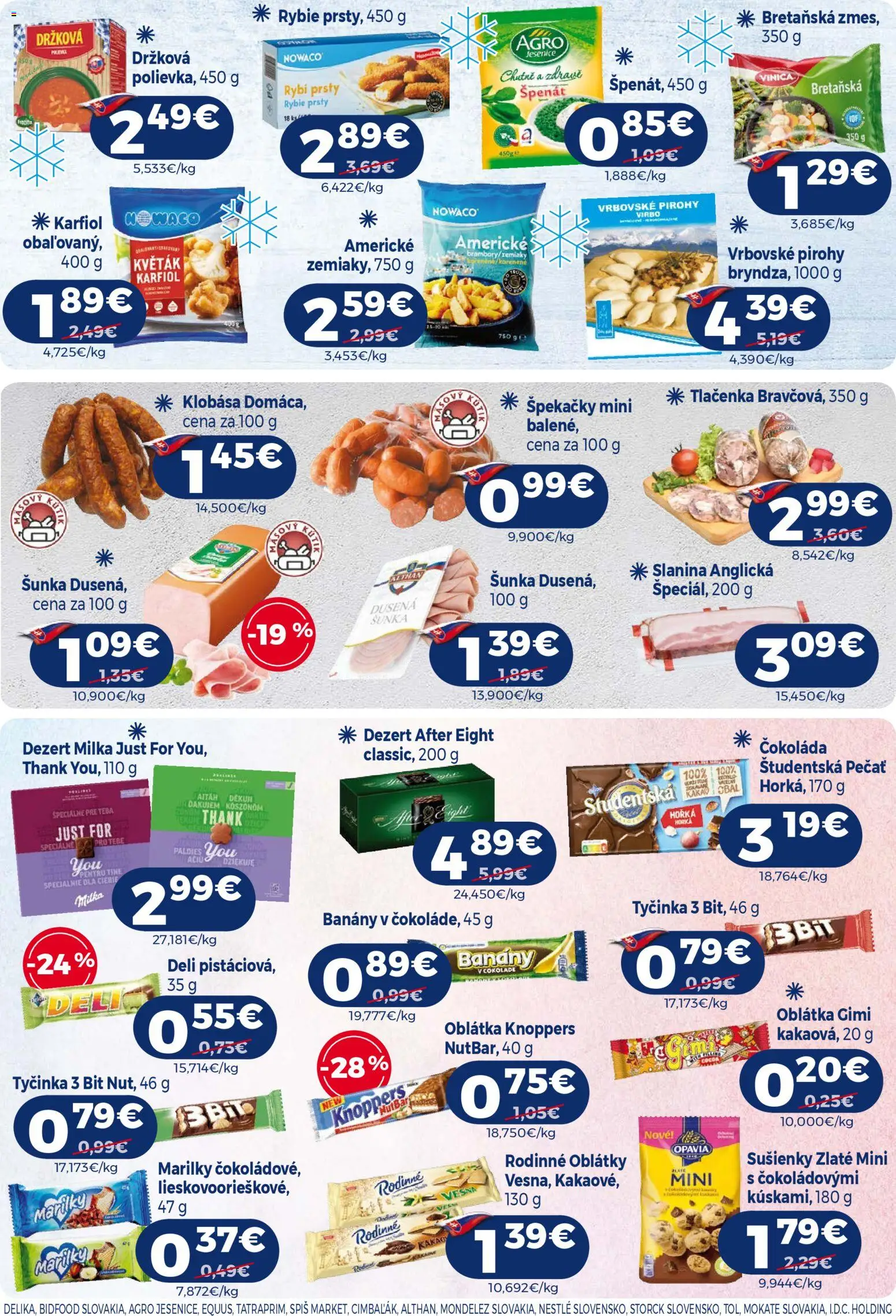 Nové Milk Agro akcie – leták je platný od 29.10.2025 | Strana: 6 | Produkty: Banány v čokoláde, Banány, Karfiol, Milka