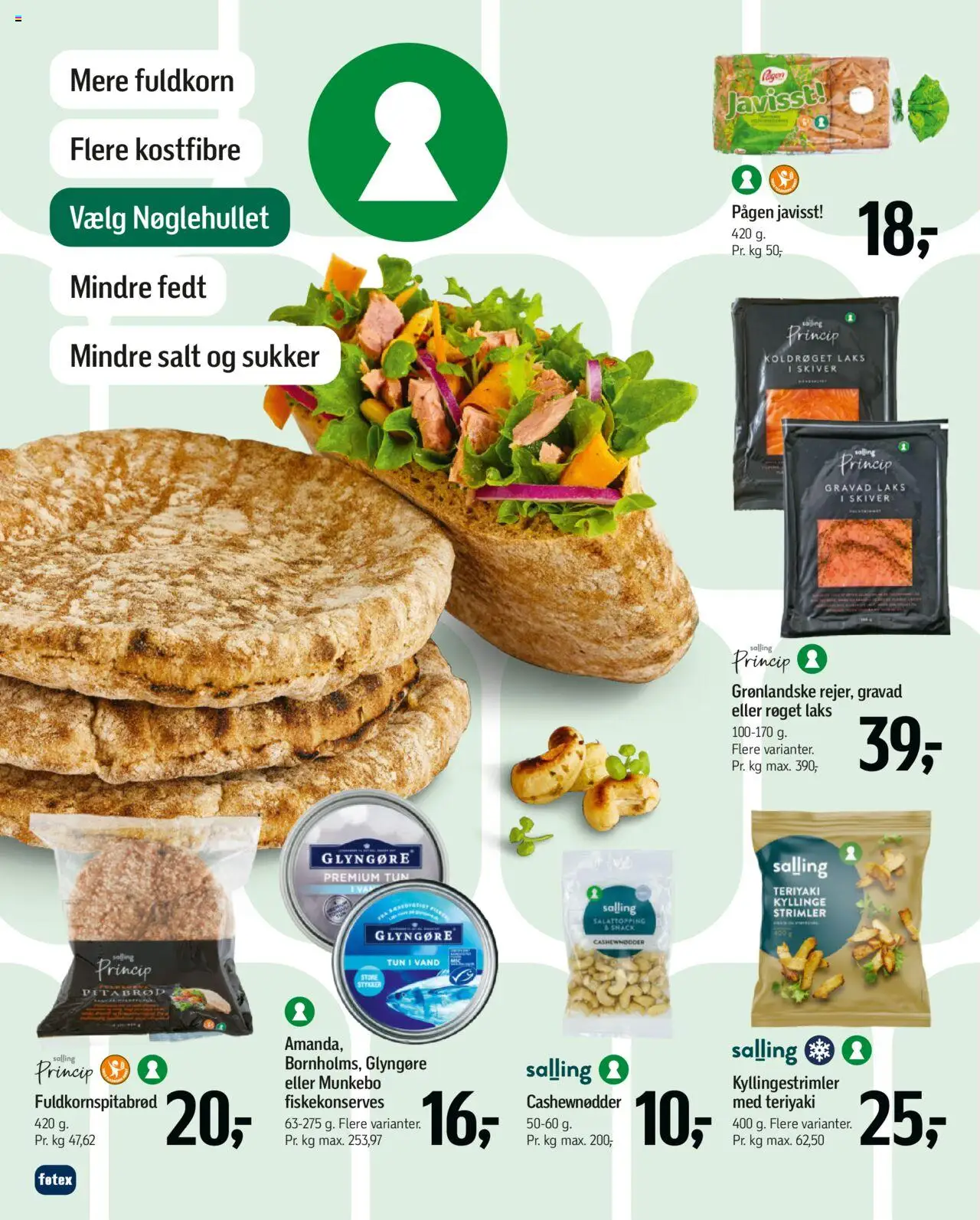 Føtex Tilbudsavis gyldig fra 01.08.2025 | Side: 32 | Produkter: Pitabrød, Salt, Cashewnødder, Sukker
