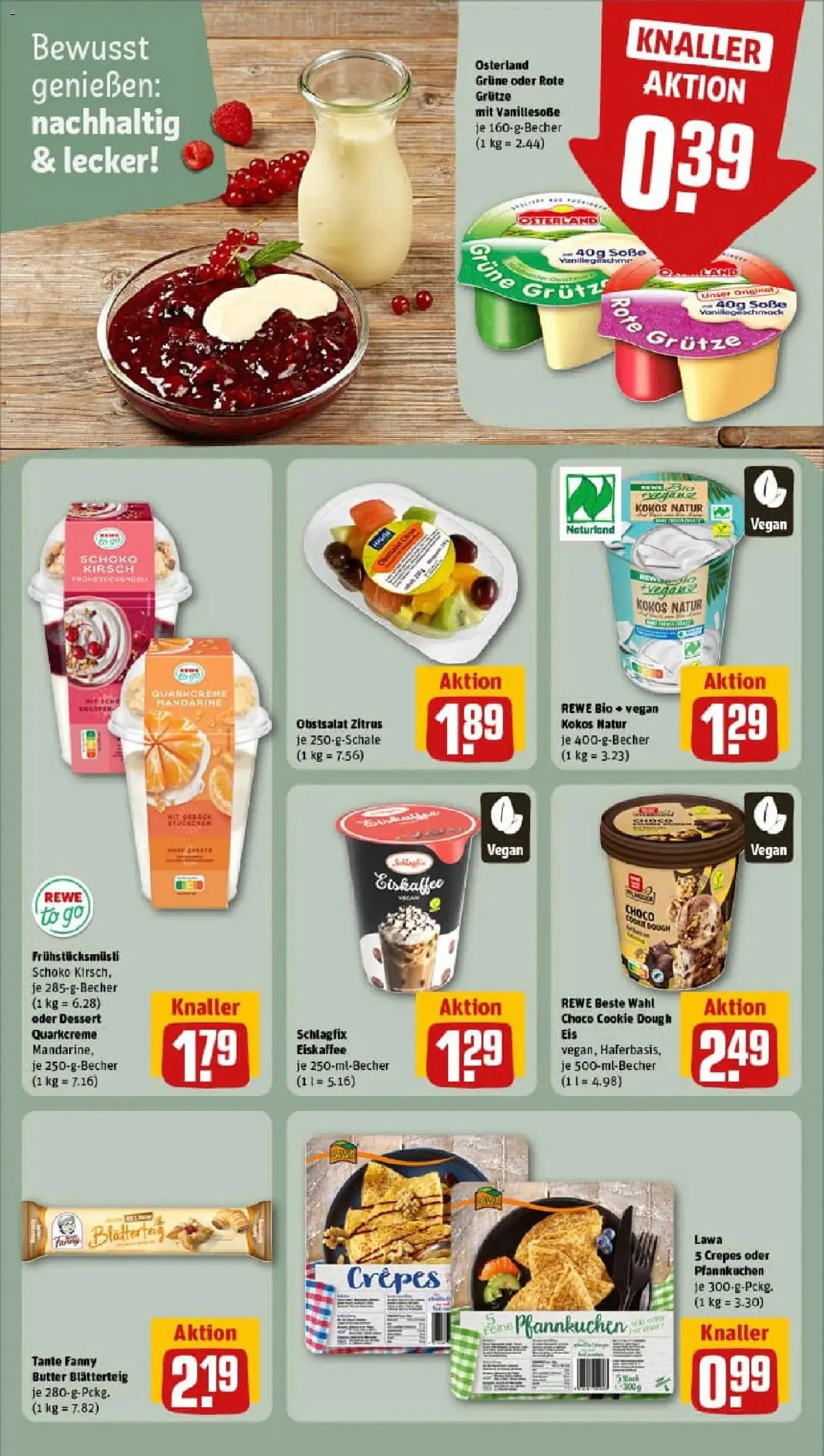 Rewe prospekt Rostock / Groß Klein	 – gültig ab 18.01.2026 | Seite: 21 | Produkte: Butter, Pfannkuchen, Eis