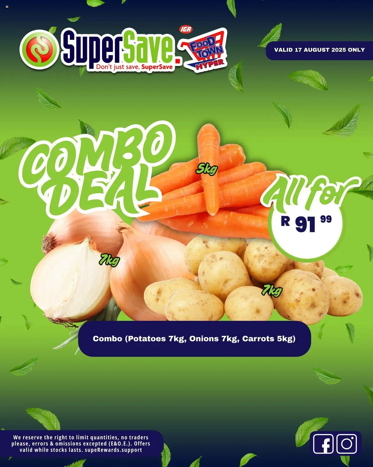 Super Save Sunday Specials │ valid from 17.08.2025 | Page: 12 | Products: Carrots, Potatoes, Onions