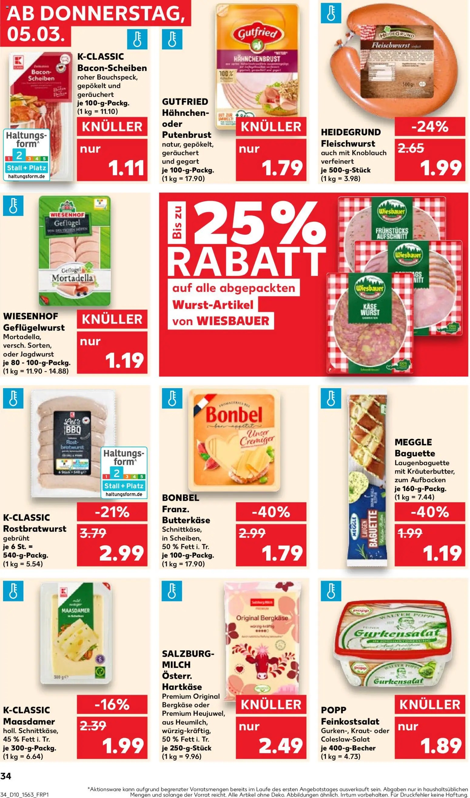 Kaufland prospekt Hamburg	 – gültig ab 05.03.2026 | Seite: 34 | Produkte: Milch, Butter, Kraut, Hahnchenbrust