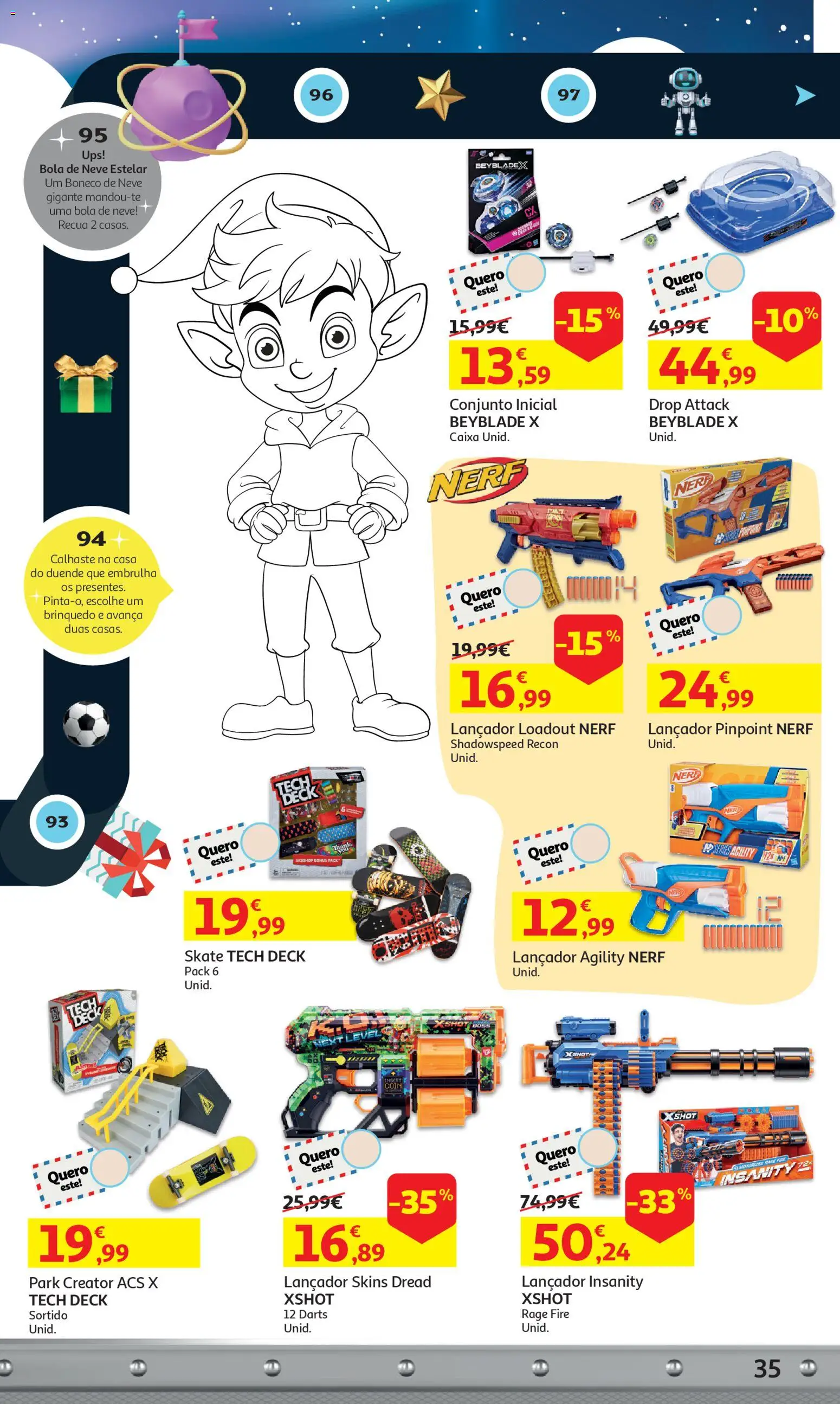 Auchan - A grande fábrica de Natal │ válido de 05.11.2025 | Página: 35 | Produtos: Skate, Caixa