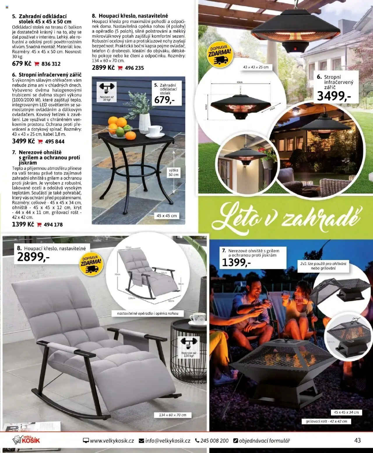 Velký Košík katalog září od 01.09.2025 | Strana: 43 | Produkty: Telefon, Kabel, Odkládací stolek, Rošt