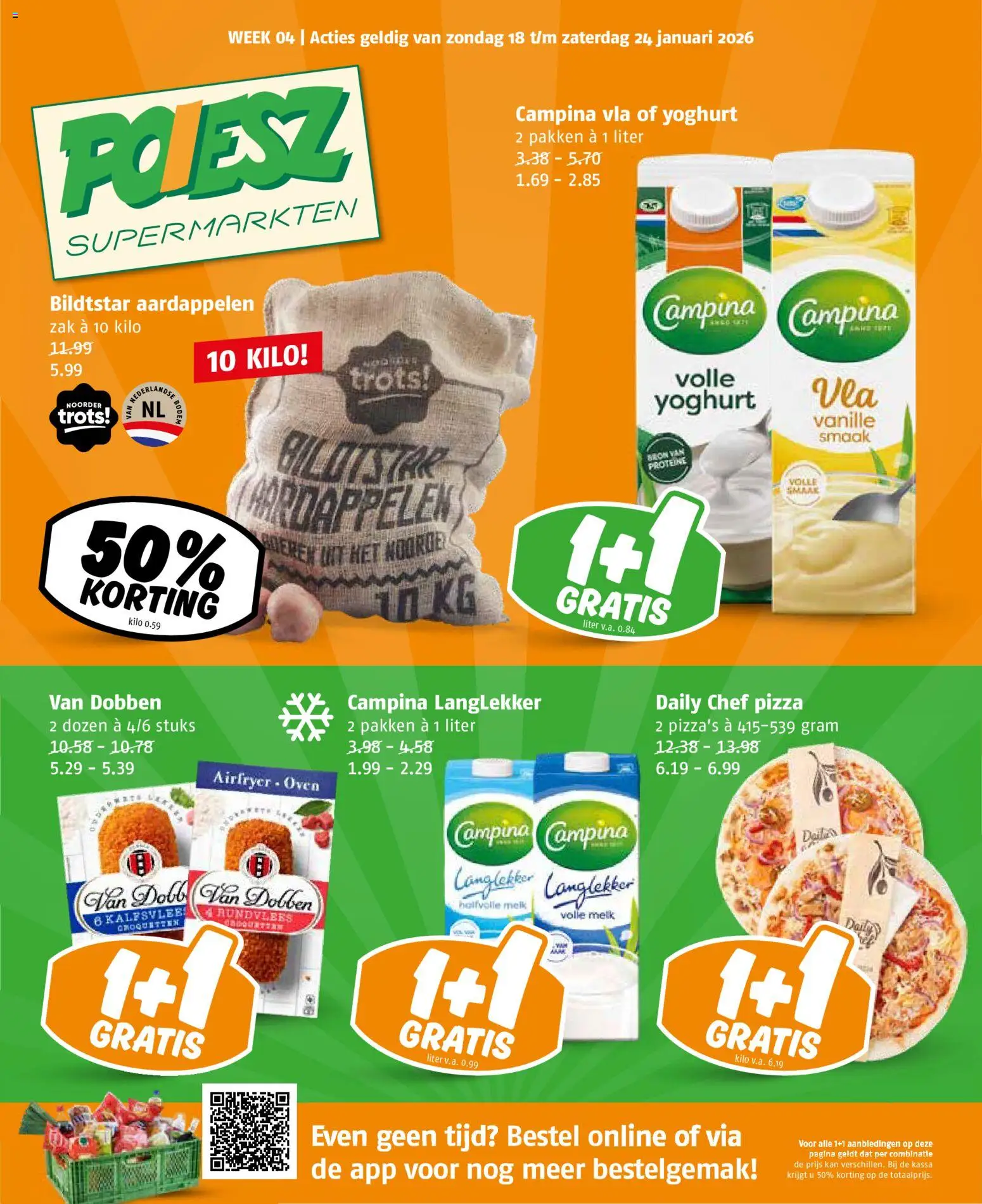 {H1} | Pagina: 1 | Producten: Melk, Pizza, Kan, Zak