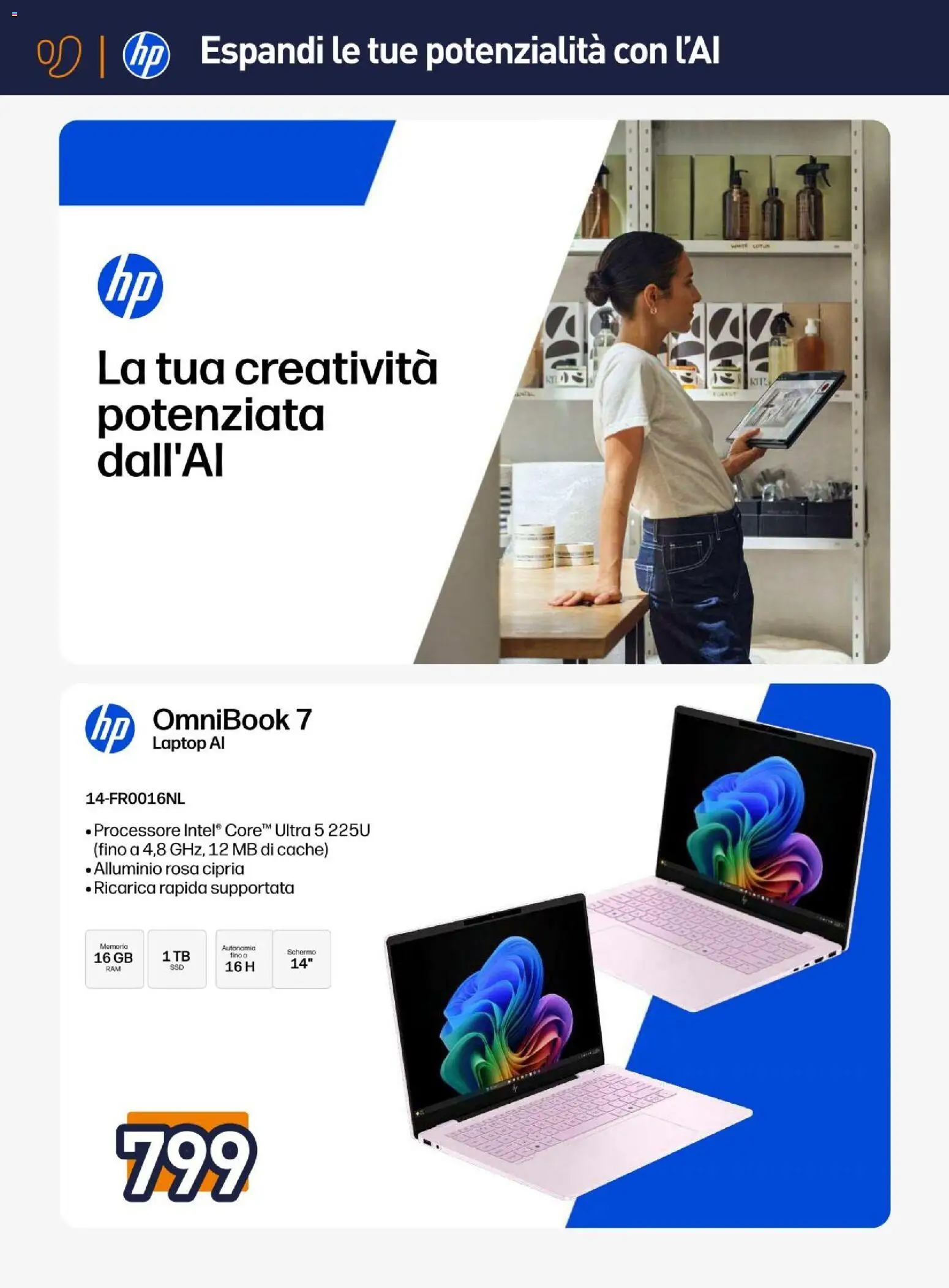 Volantino Unieuro del 16.02.2026 | Pagina: 8 | Prodotti: Schermo, Laptop, Alluminio, Cipria