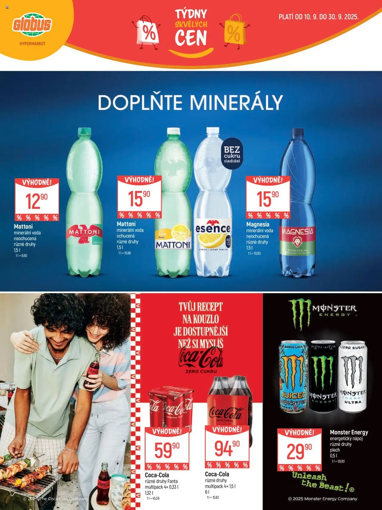 Globus leták - Ostrava od 10.09.2025 | Strana: 19 | Produkty: Mango, Globus, Magnesia, Monster Energy