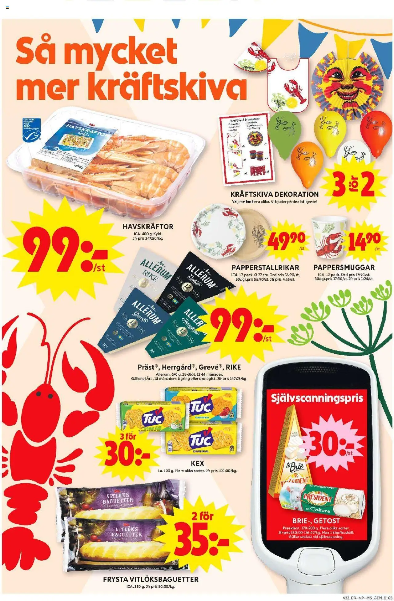 ICA Maxi reklamblad aktuell från 04.08.2025 | Sida: 7 | Produkter: Gem, Galler, Getost